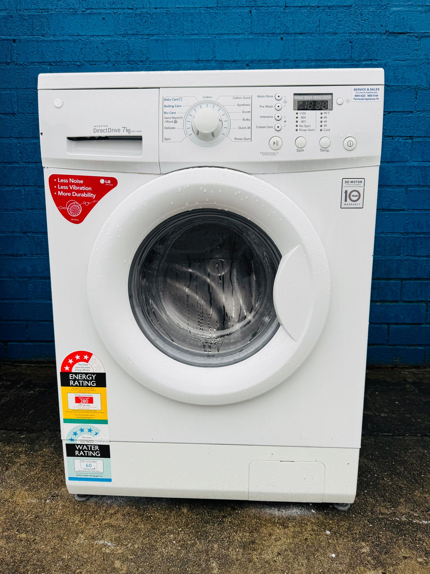 **LG 7KGS FRONT LOADER WASHING MACHINE**