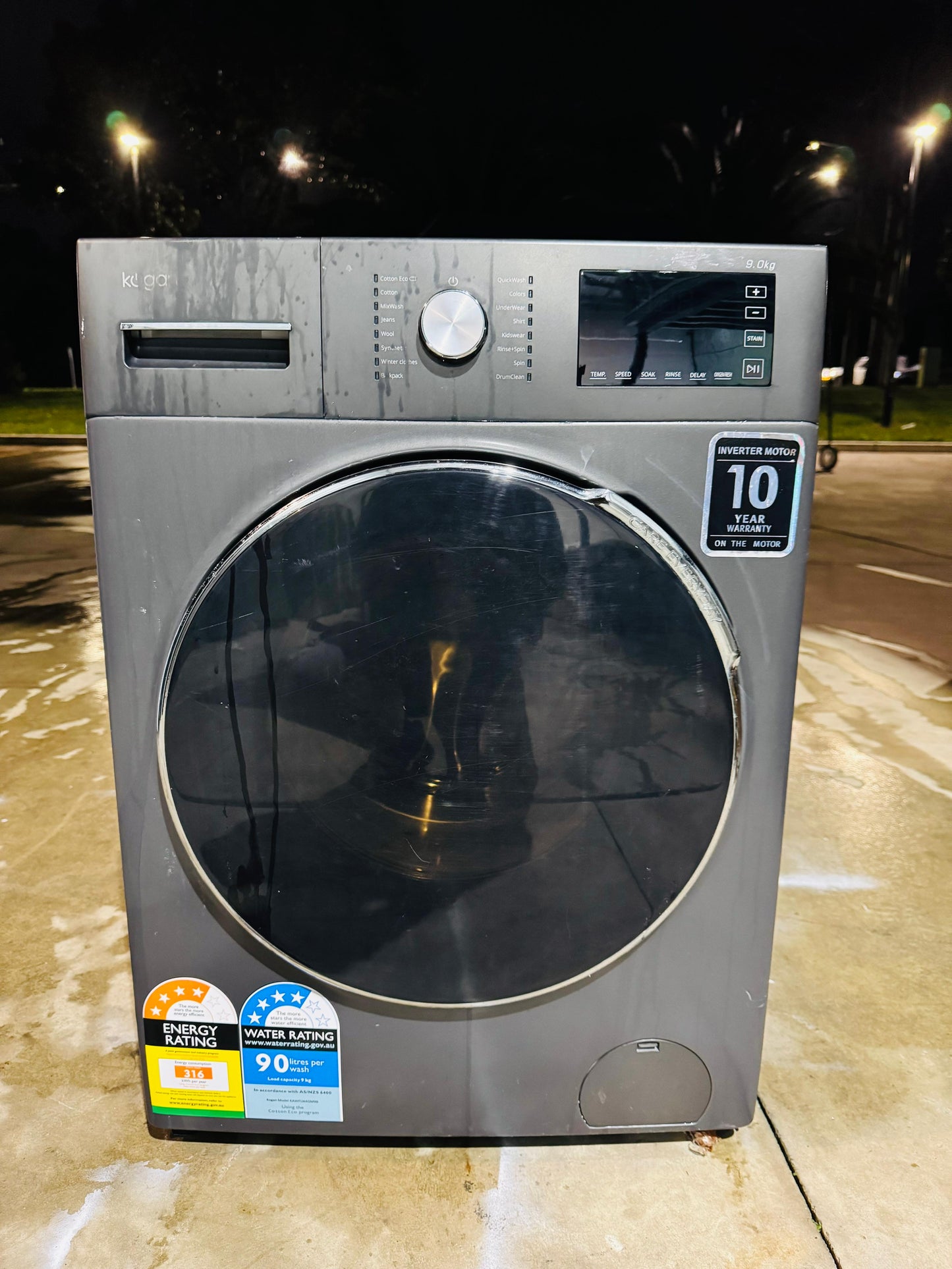 **KOGAN 9KGS FRONT LOADER WASHING MACHINE**