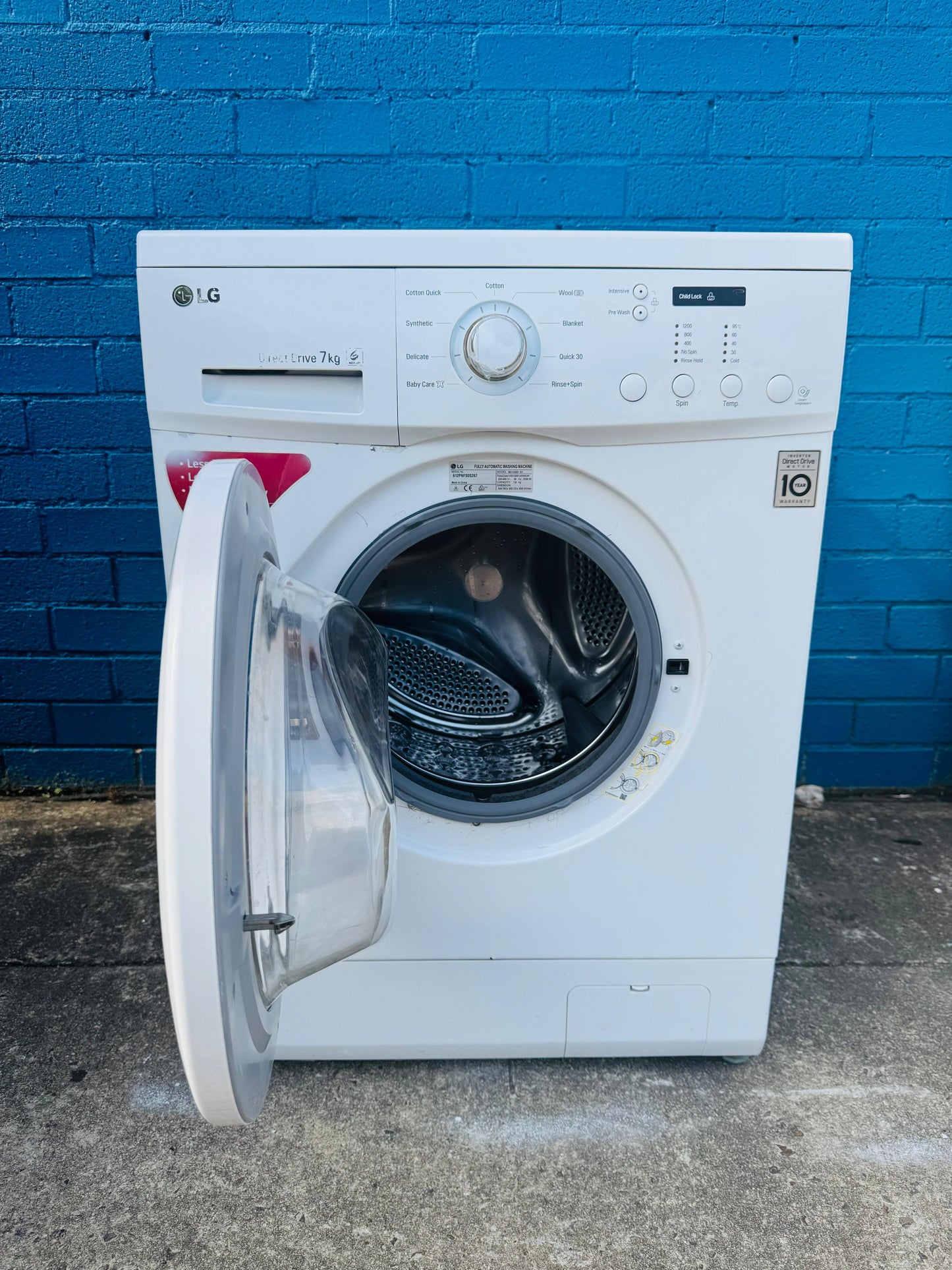 **LG 7KGS FRONT LOADER WASHING MACHINE**