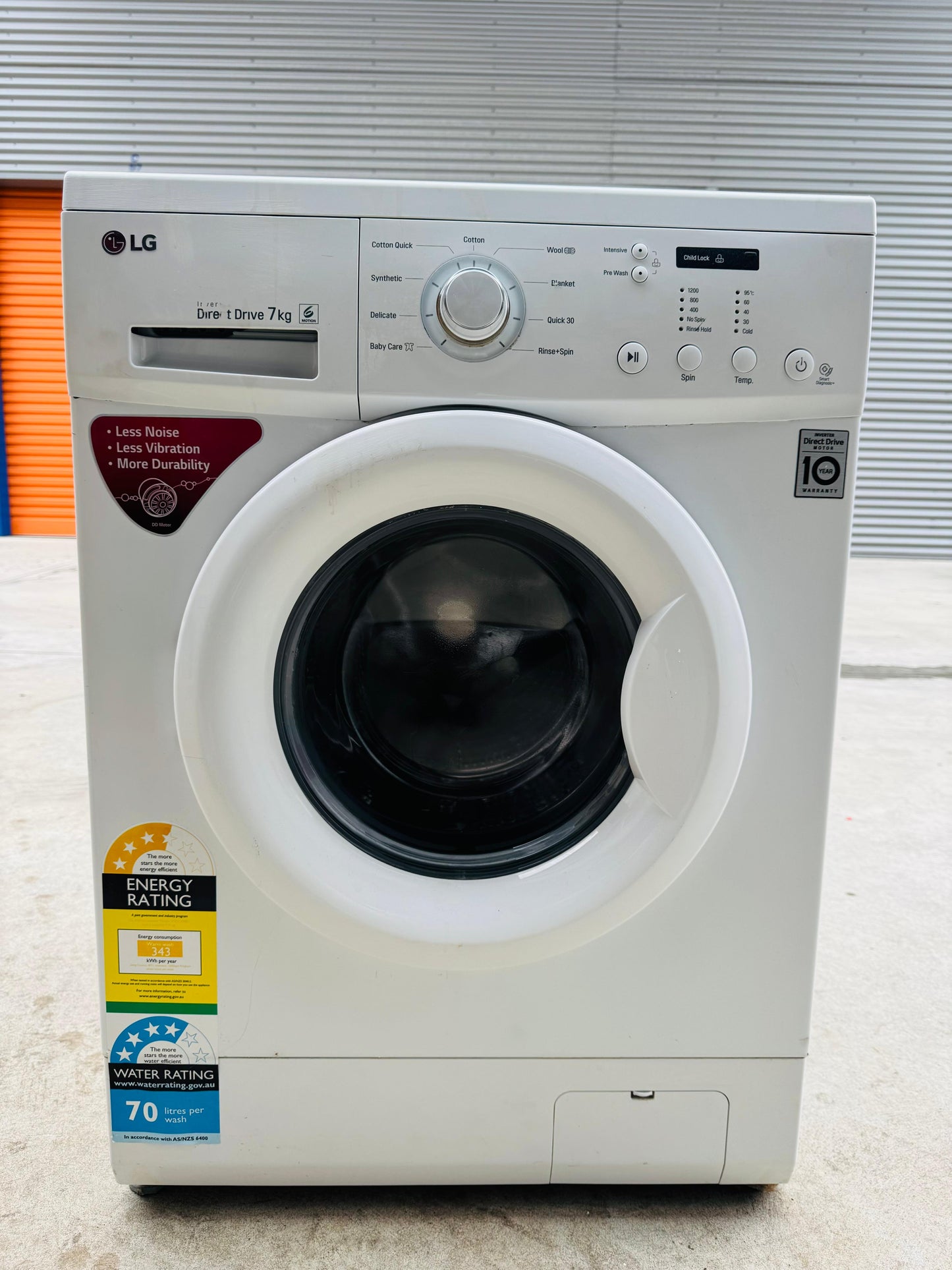 **LG 7KGS FRONT LOADER WASHING MACHINE**