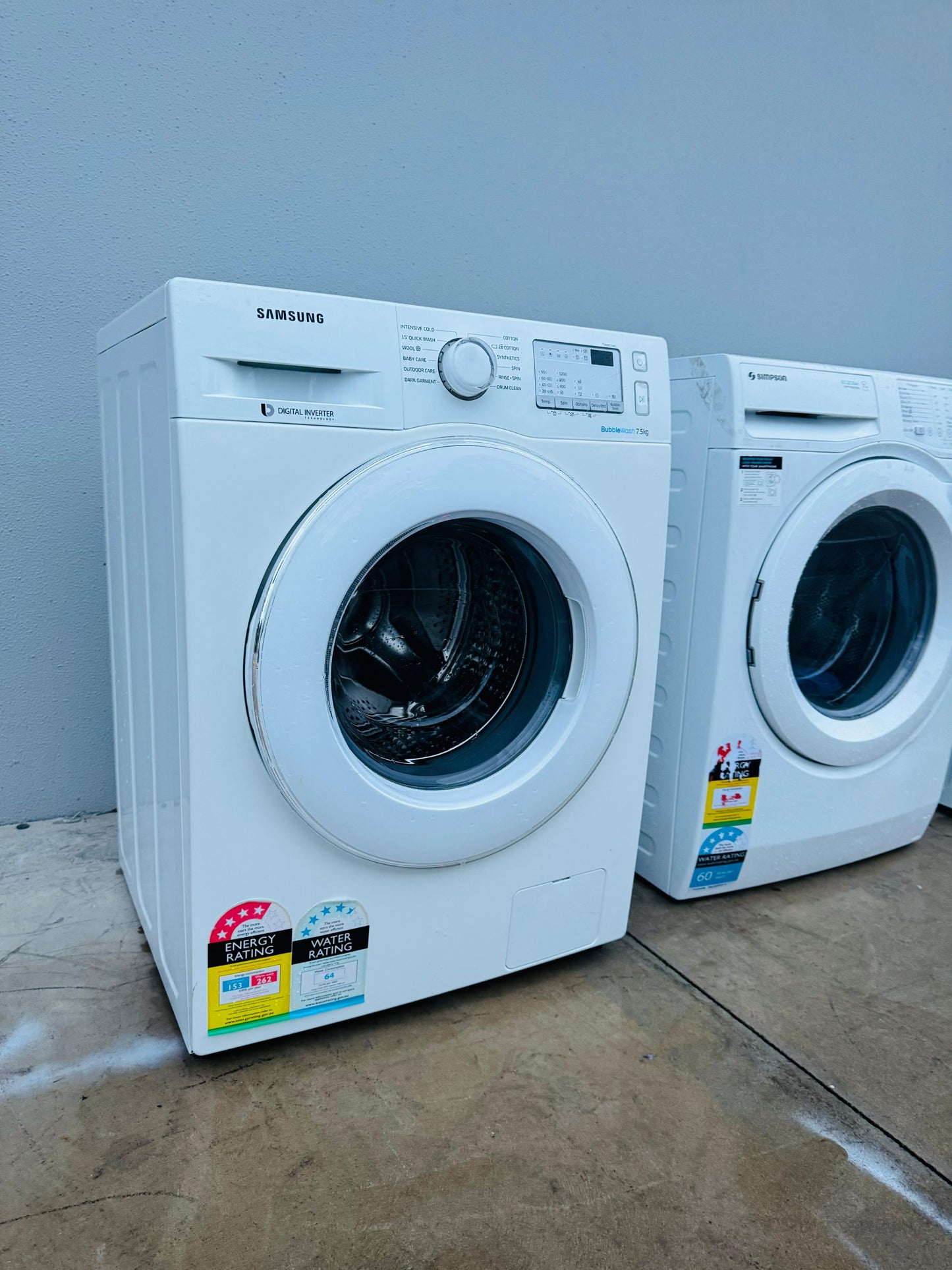 **SAMSUNG 7.5KGS FRONT LOADER WASHING MACHINE**