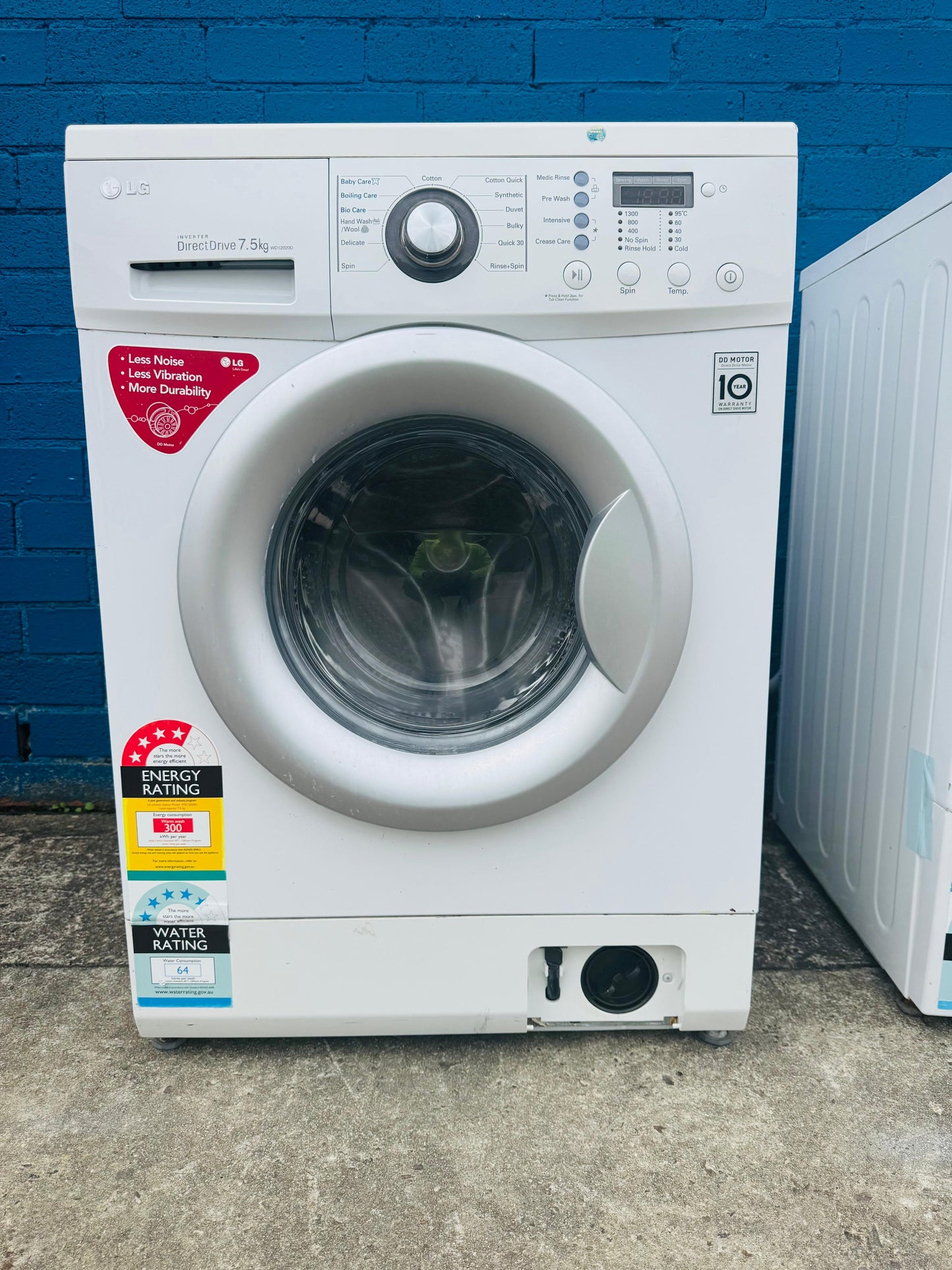 **LG 7.5KGS FRONT LOADER WASHING MACHINE**