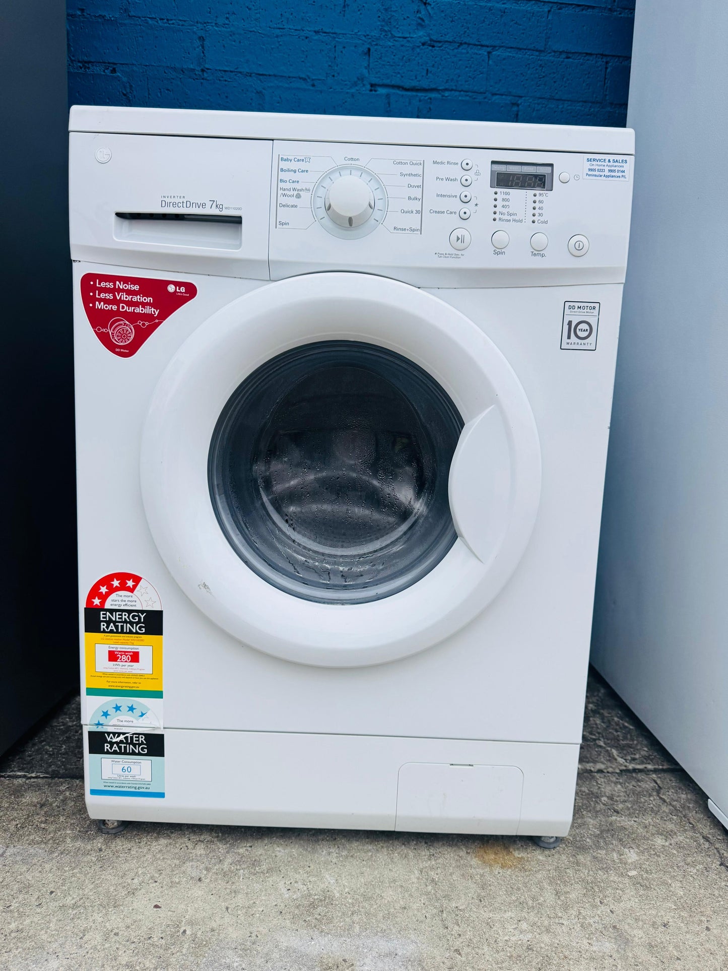 **LG 7KGS FRONT LOADER WASHING MACHINE**