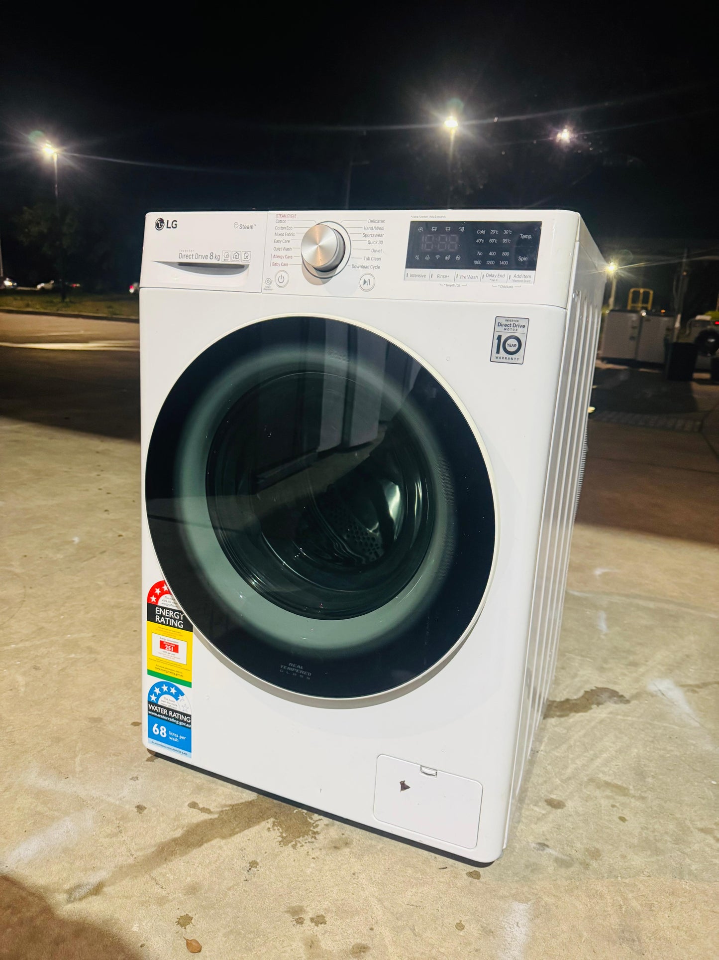 LG 8KGS FRONT LOADER WASHING MACHINE