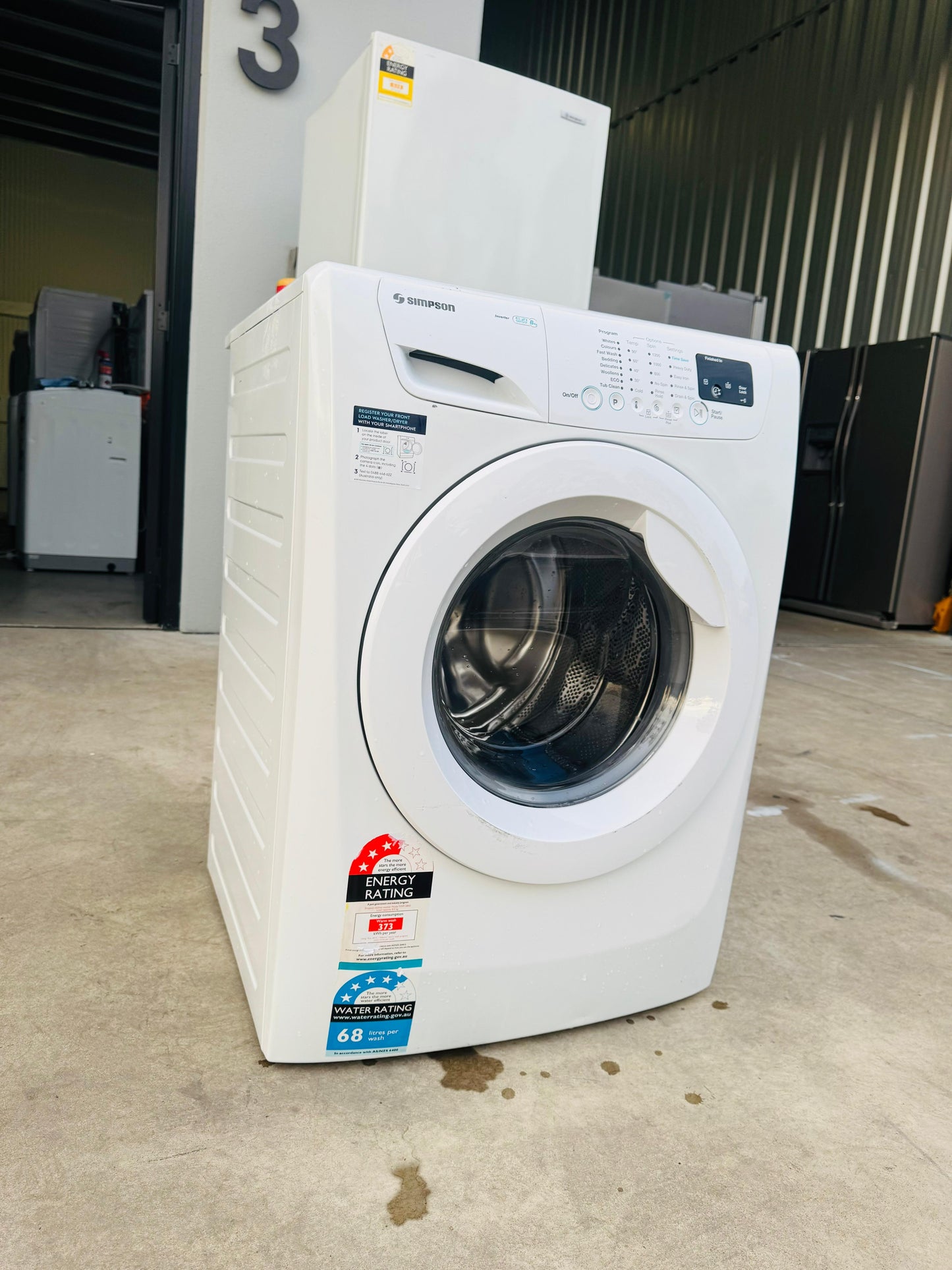 SIMPSON 8KGS FRONT LOADER WASHING MACHINE