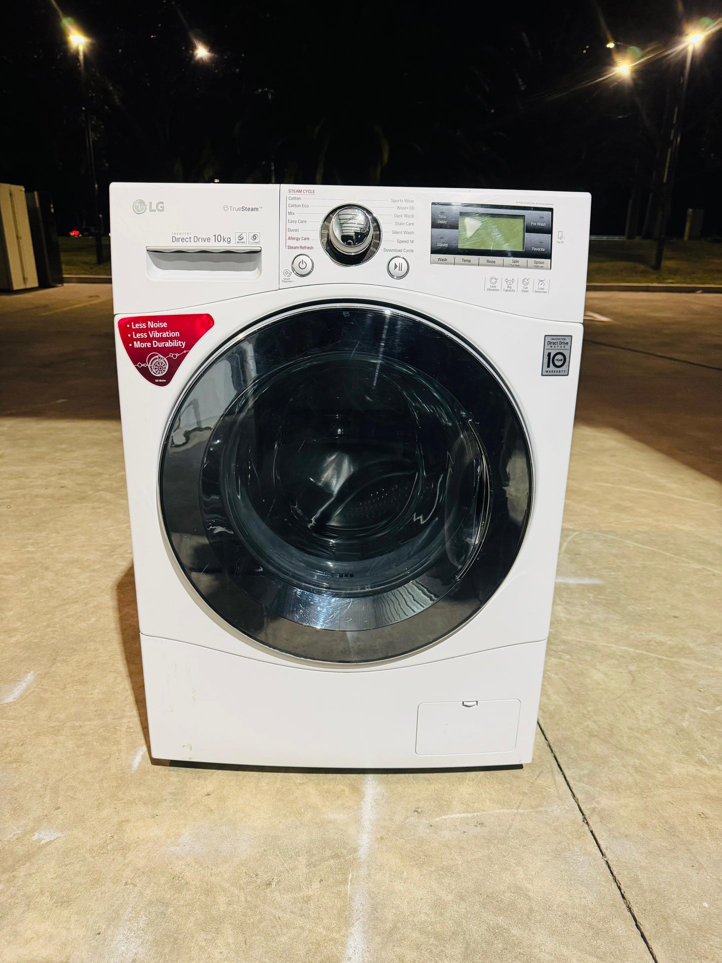 LG 10KGS FRONT LOADER WASHING MACHINE