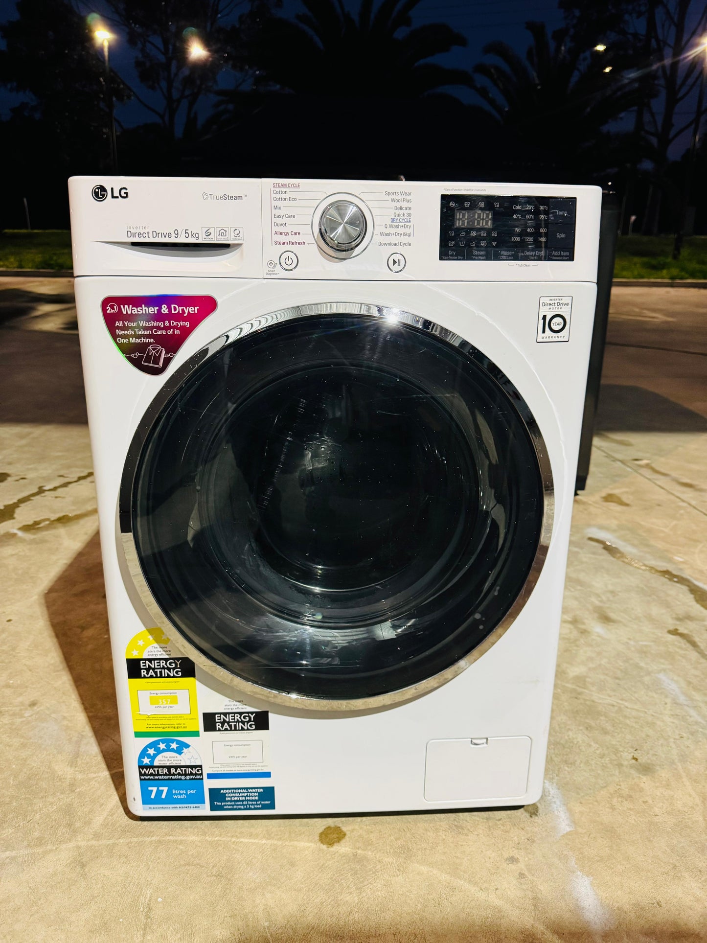 LG 9KGS FRONT LOADER WASHING MACHINE ONLY