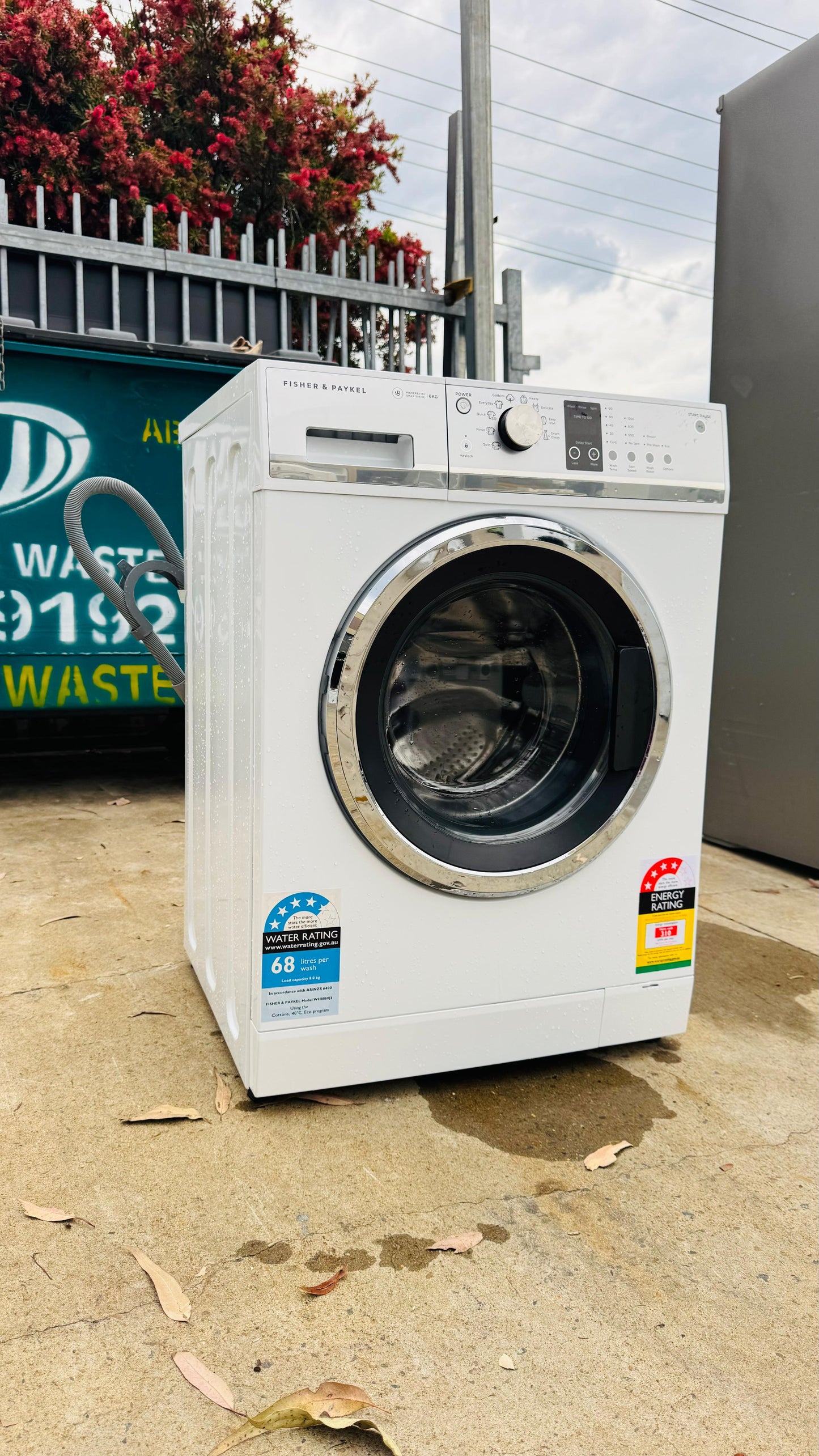 FISHER AND PAYKEL 8KGS FRONT LOADER WASHING MACHINE
