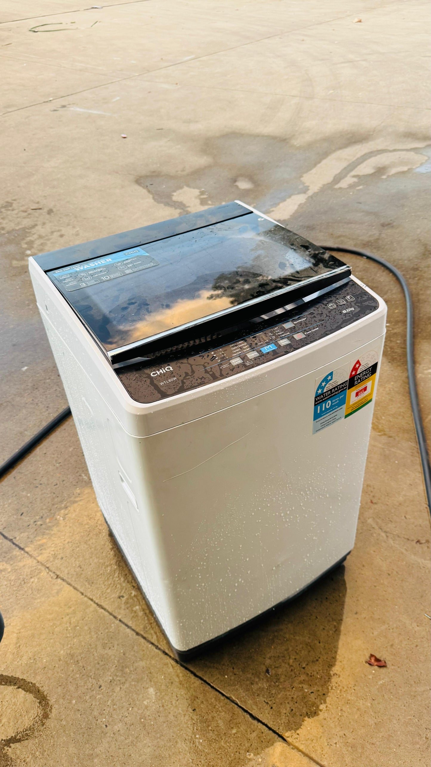 CHIQ 8KGS TOP LOADER WASHING MACHINE