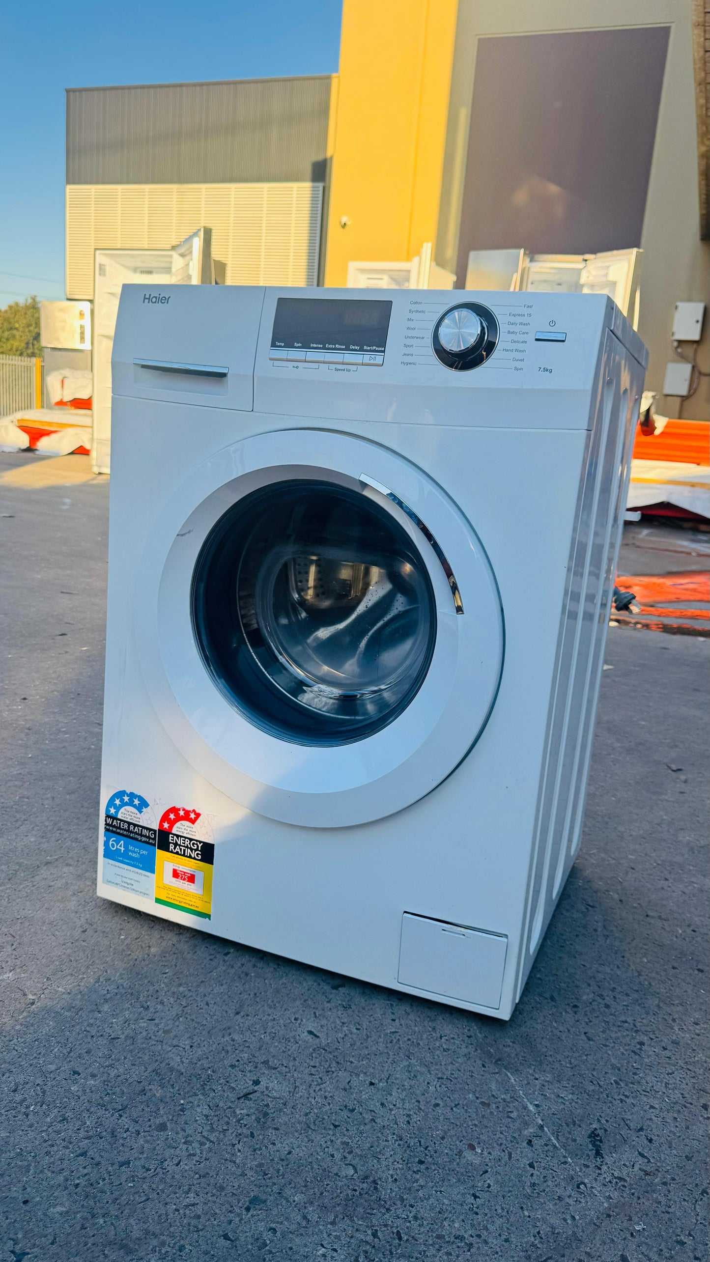 HAIER 7.5KGS FRONT LOADER WASHING MACHINE