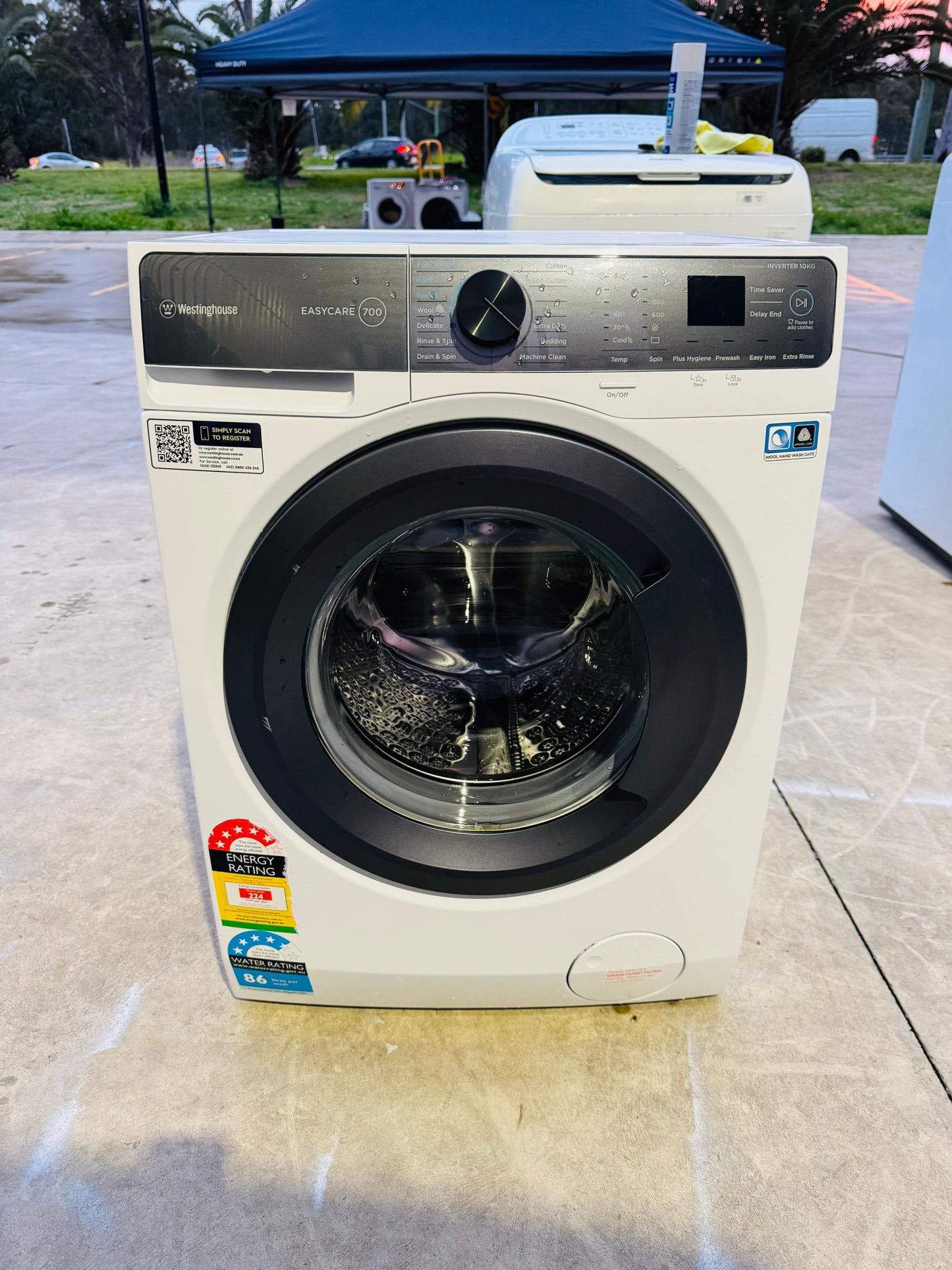 WESTING HOUSE 10KGS FRONT LOADER WASHING MACHINE