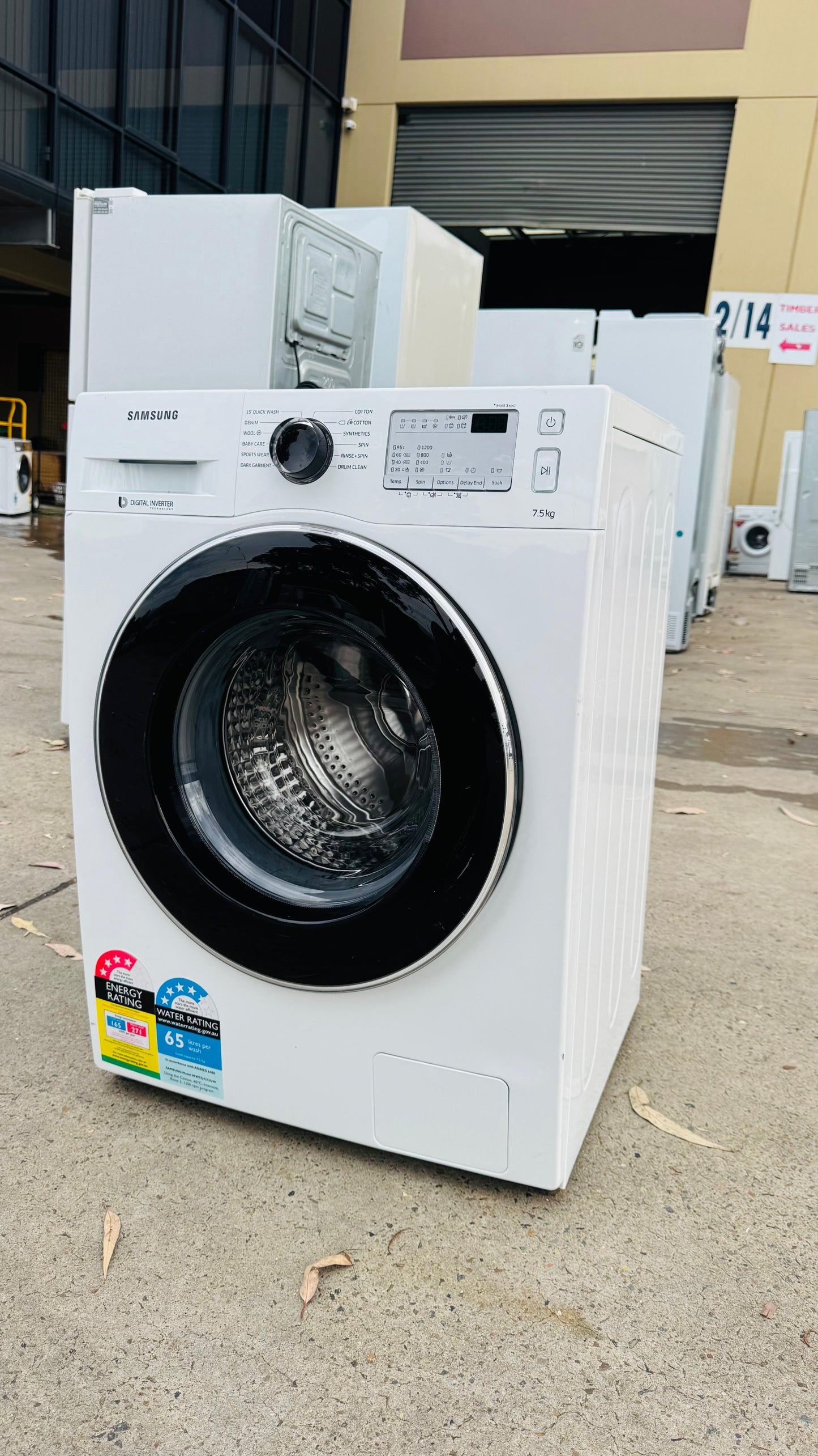 SAMSUNG 7.5KGS FRONT LOADER WASHING MACHINE