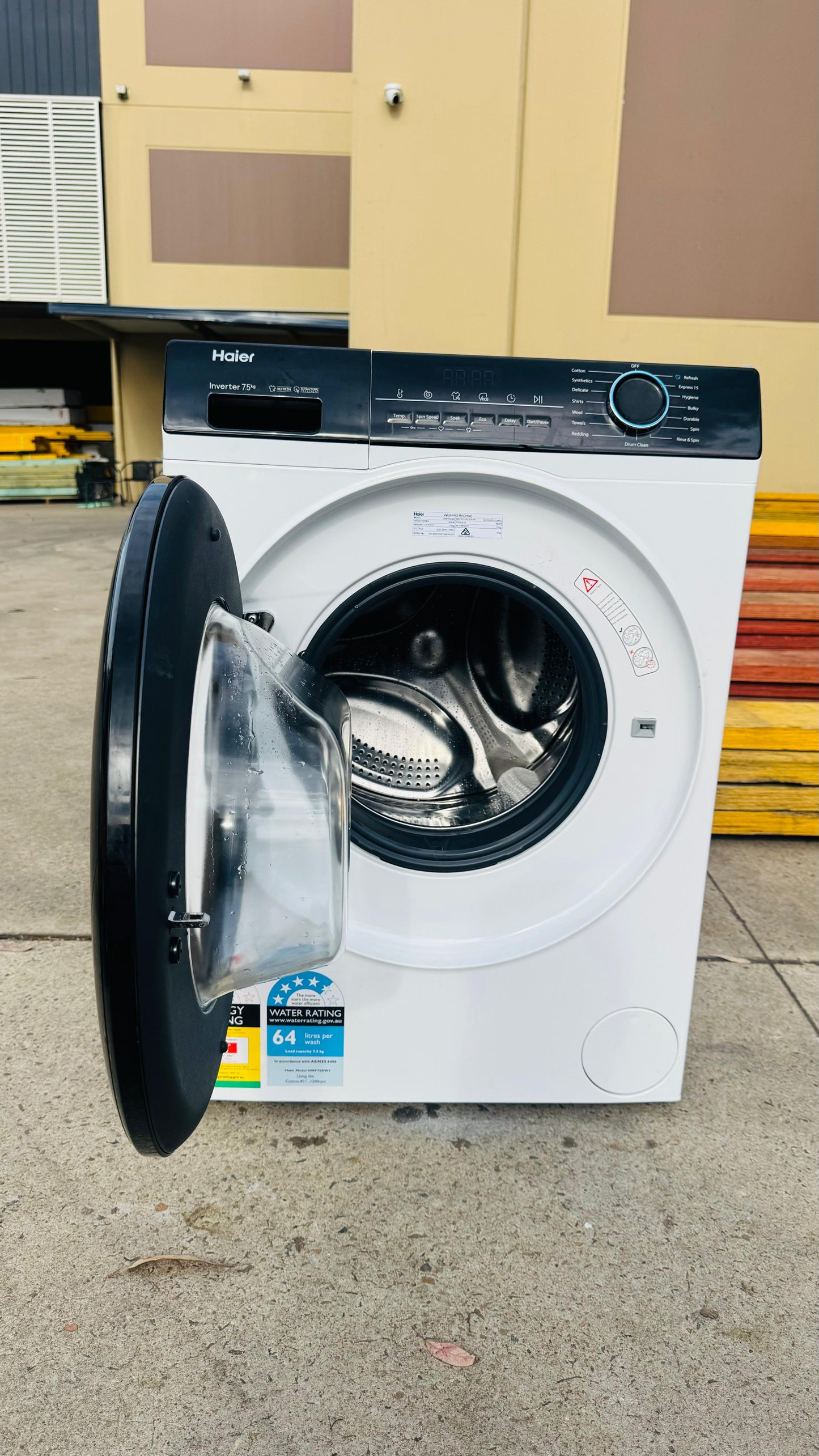 HAIER 7.5KGS FRONT LOADER WASHING MACHINE