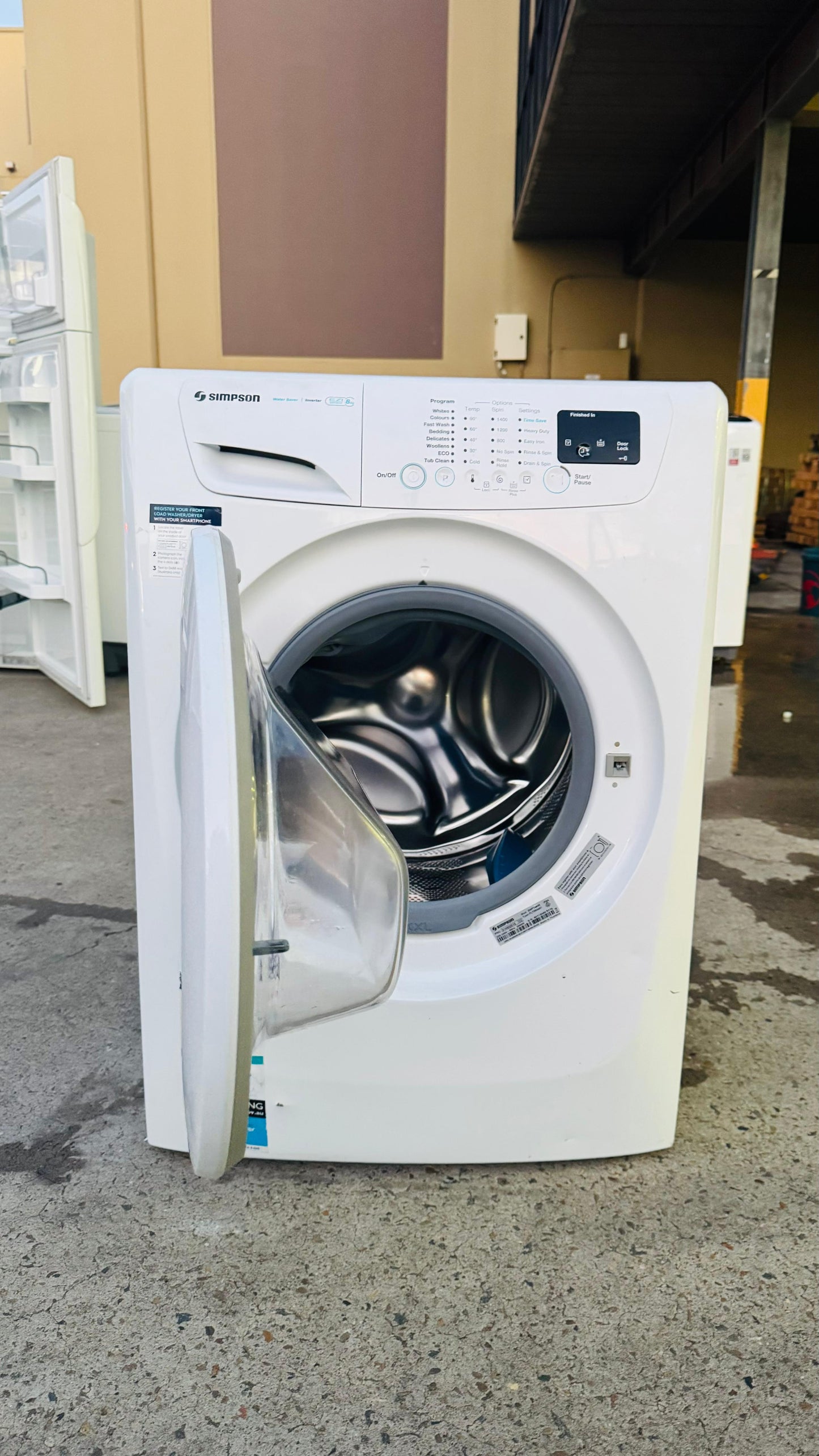 SIMPSON 8KGS FRONT LOADER WASHING MACHINE
