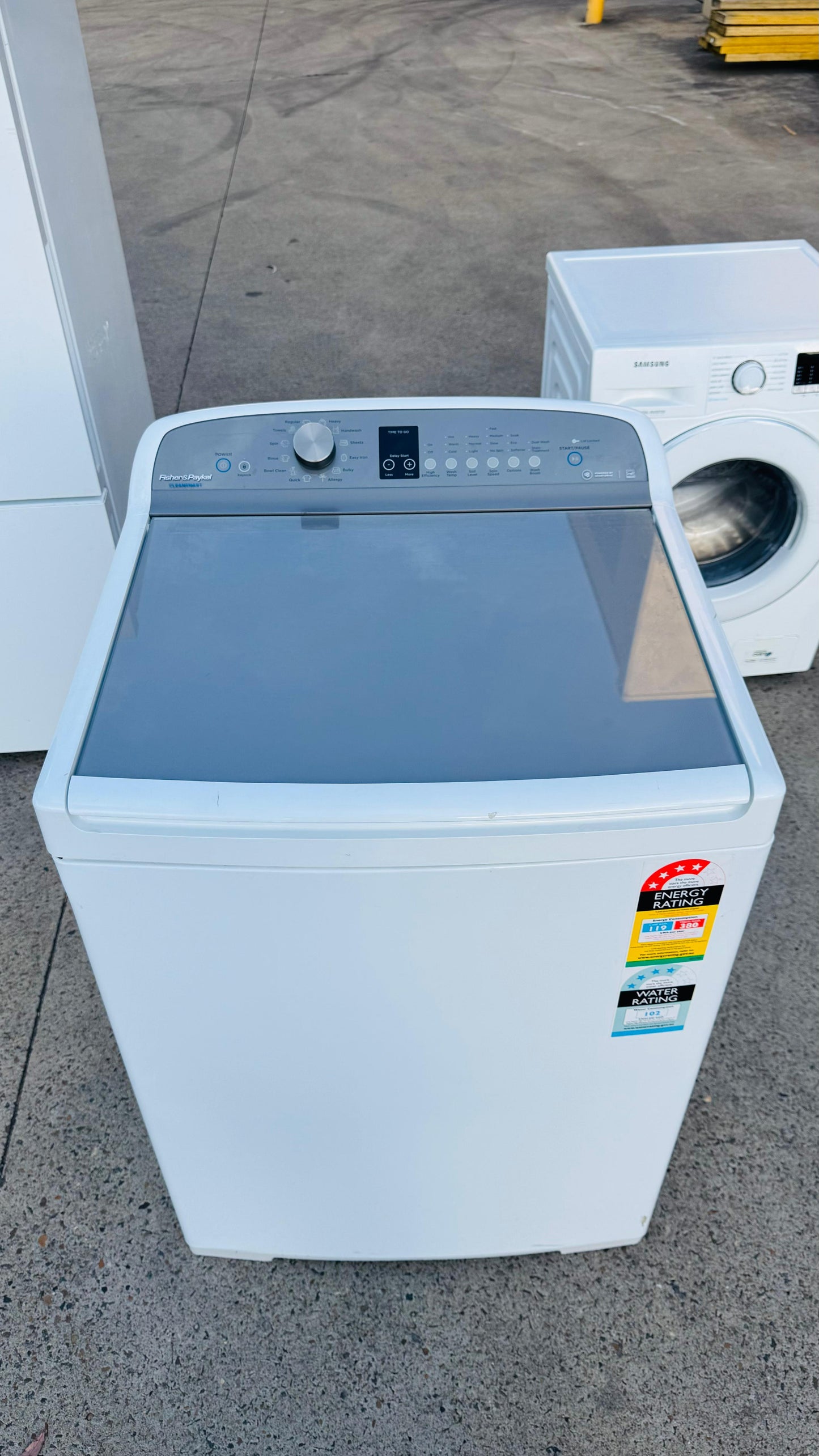 FISHER AND PAYKEL 10KGS TOP LOADER WASHING MACHINE