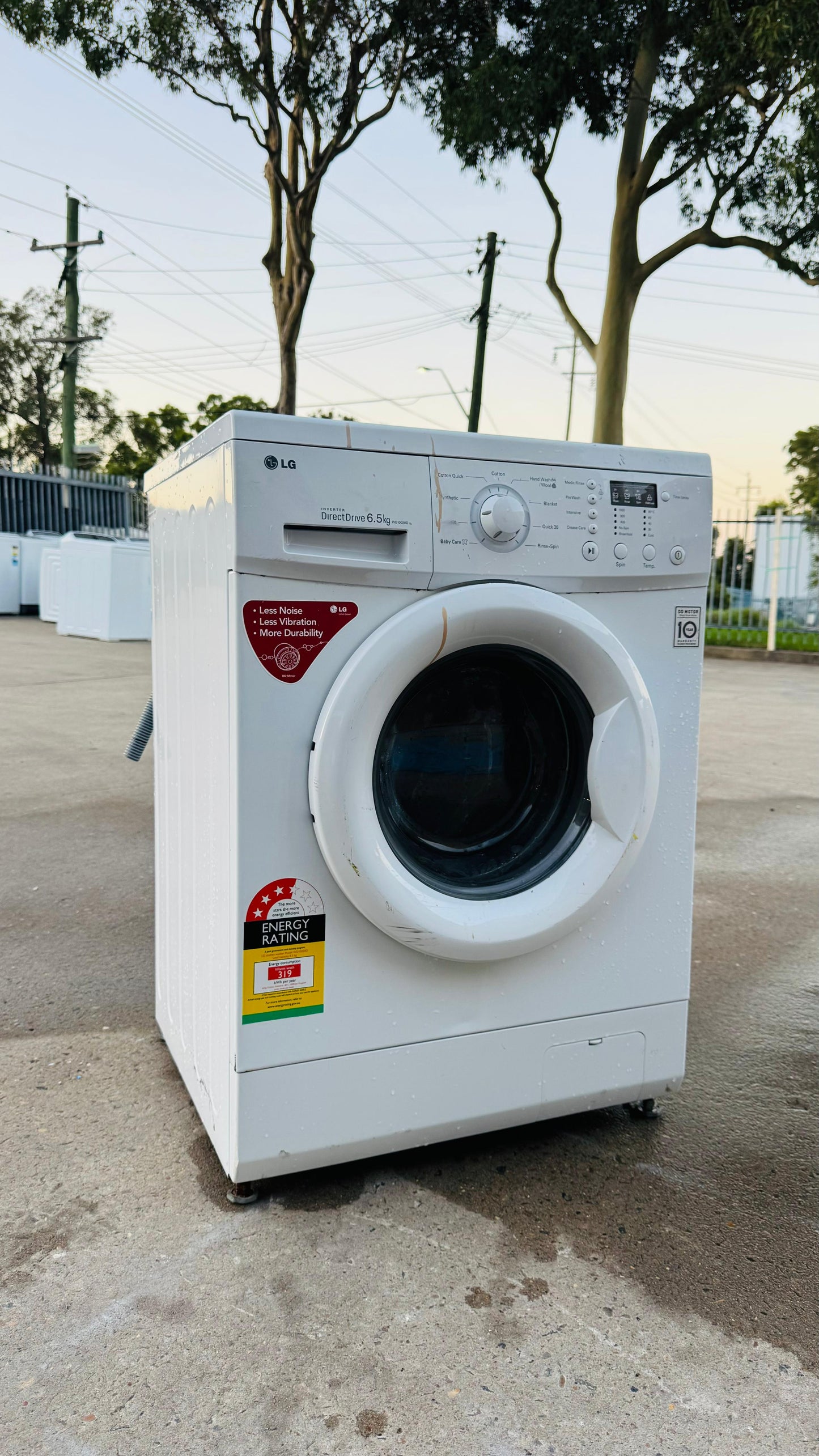 LG 6.5KGS FRONT LOADER WASHING MACHINE