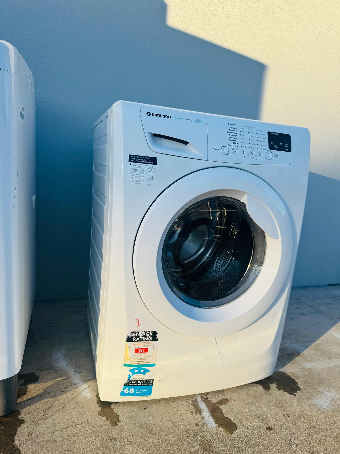 SIMPSON 8KGS FRONT LOADER WASHING MACHINE
