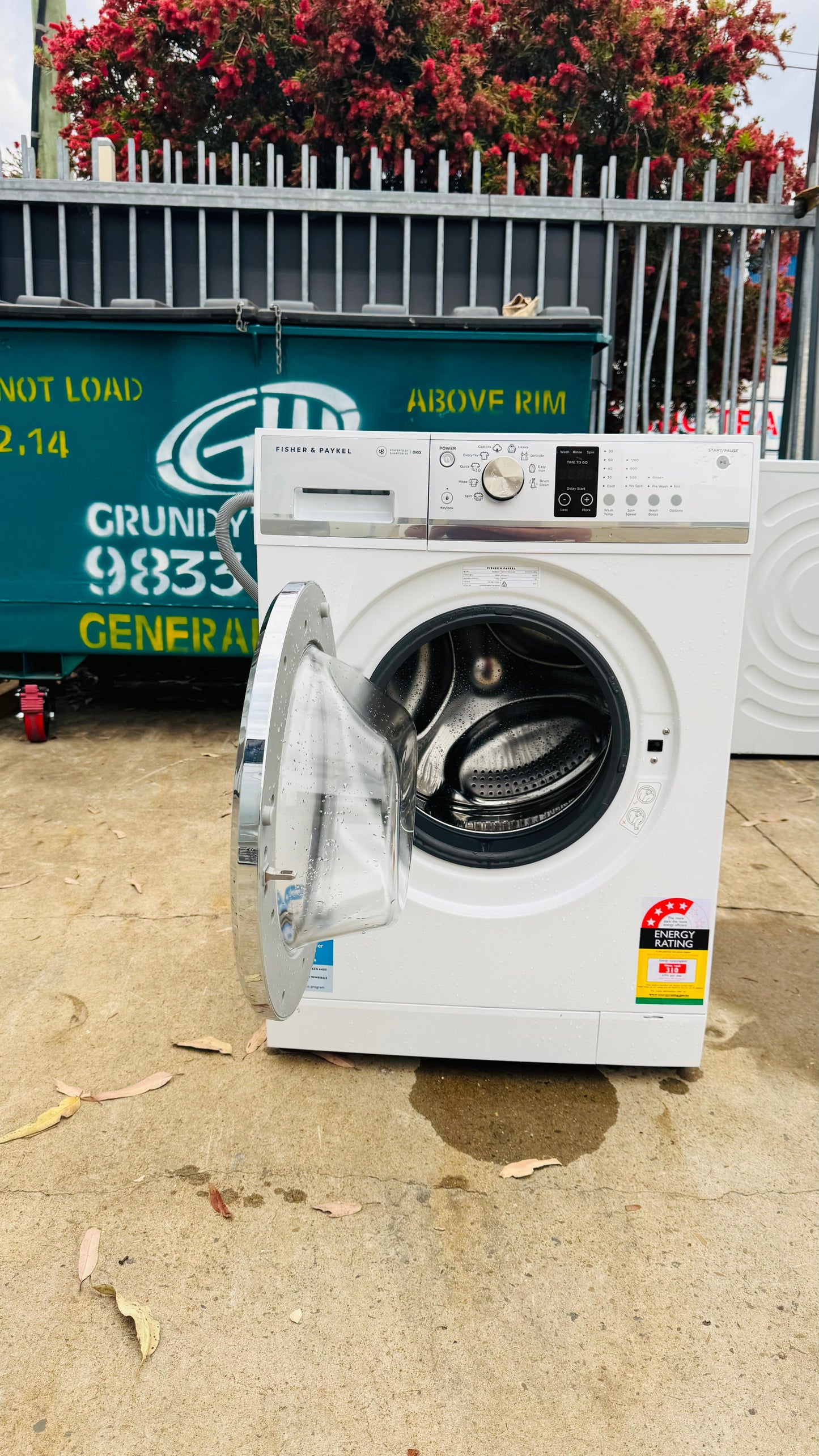 FISHER AND PAYKEL 8KGS FRONT LOADER WASHING MACHINE