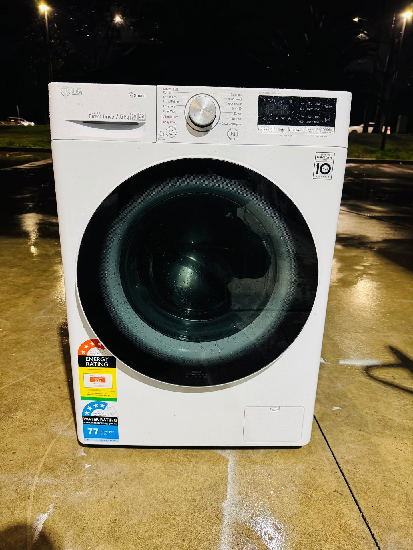 LG 7.5KGS FRONT LOADER WASHING MACHINE