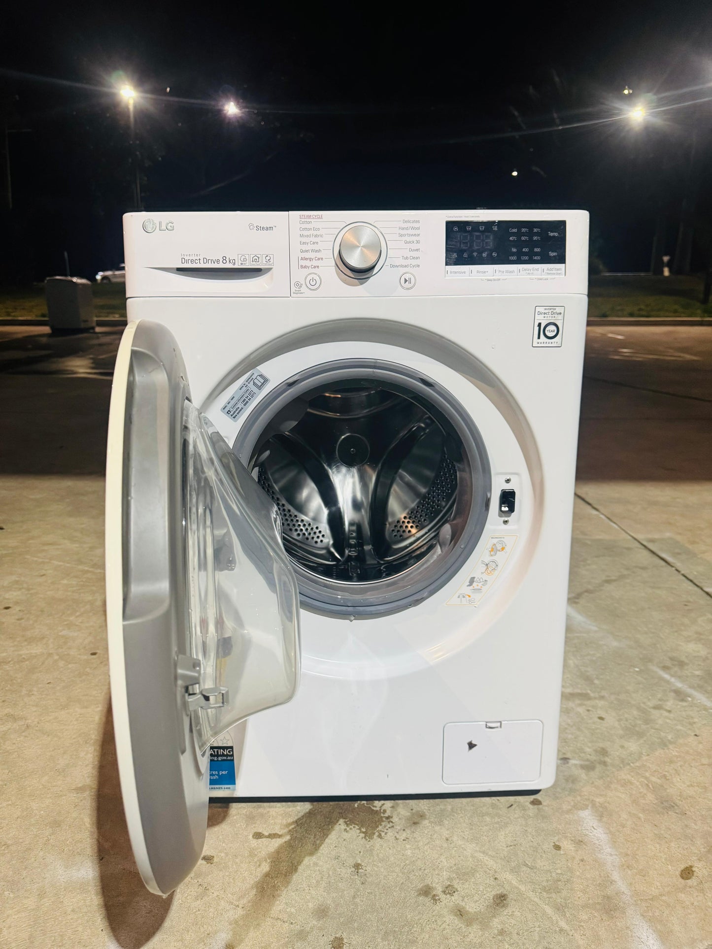 LG 8KGS FRONT LOADER WASHING MACHINE