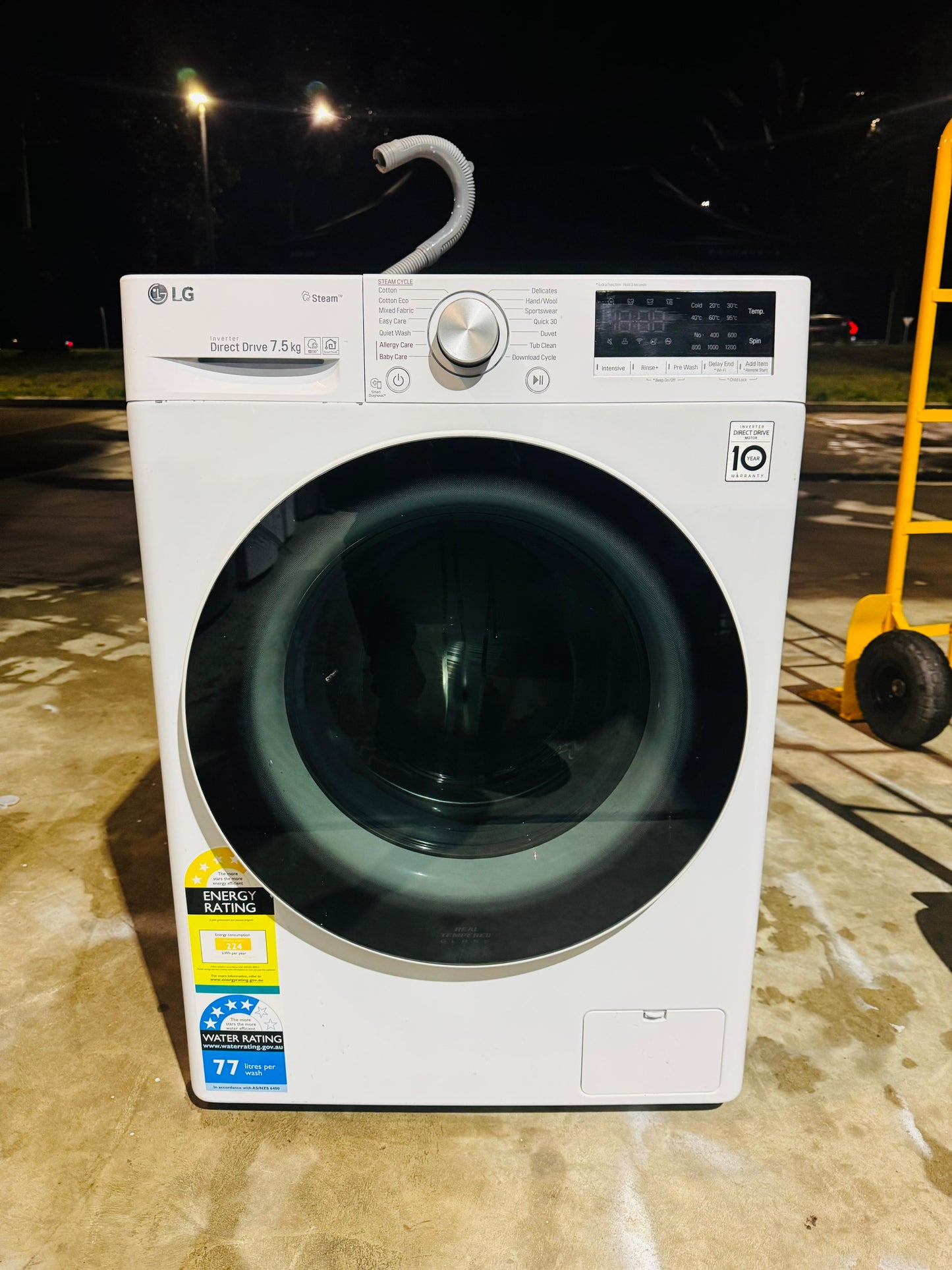 LG 7.5KGS FRONT LOADER WASHING MACHINE