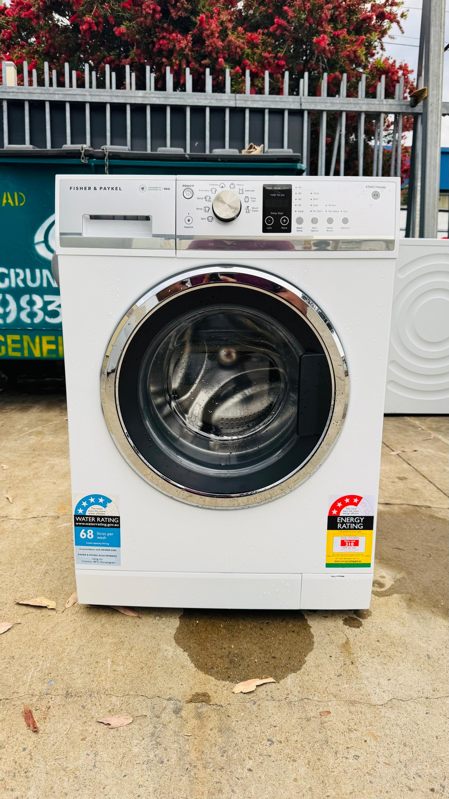 FISHER AND PAYKEL 8KGS FRONT LOADER WASHING MACHINE
