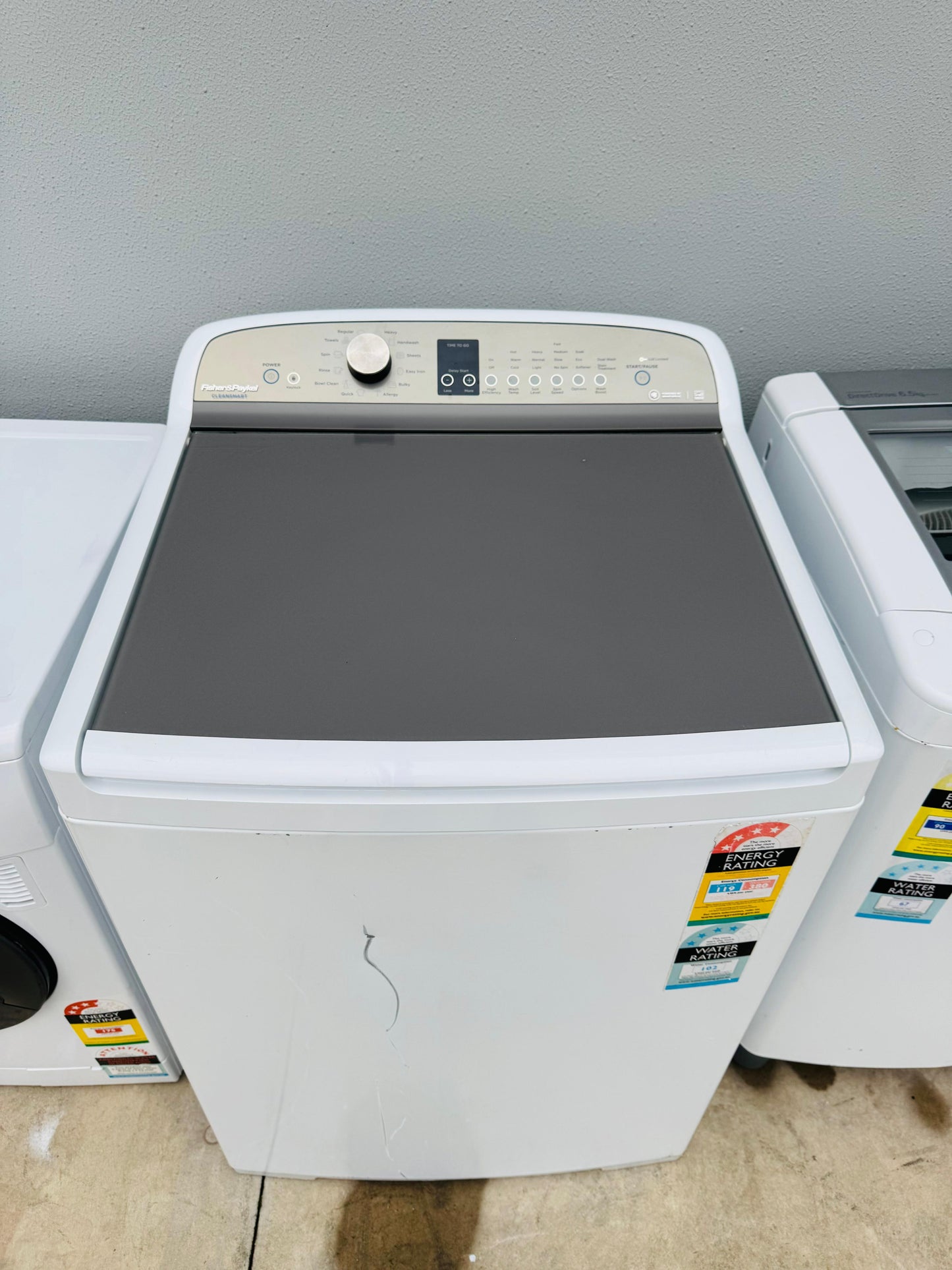 FISHER AND PAYKEL 10KGS TOP LOADER WASHING MACHINE