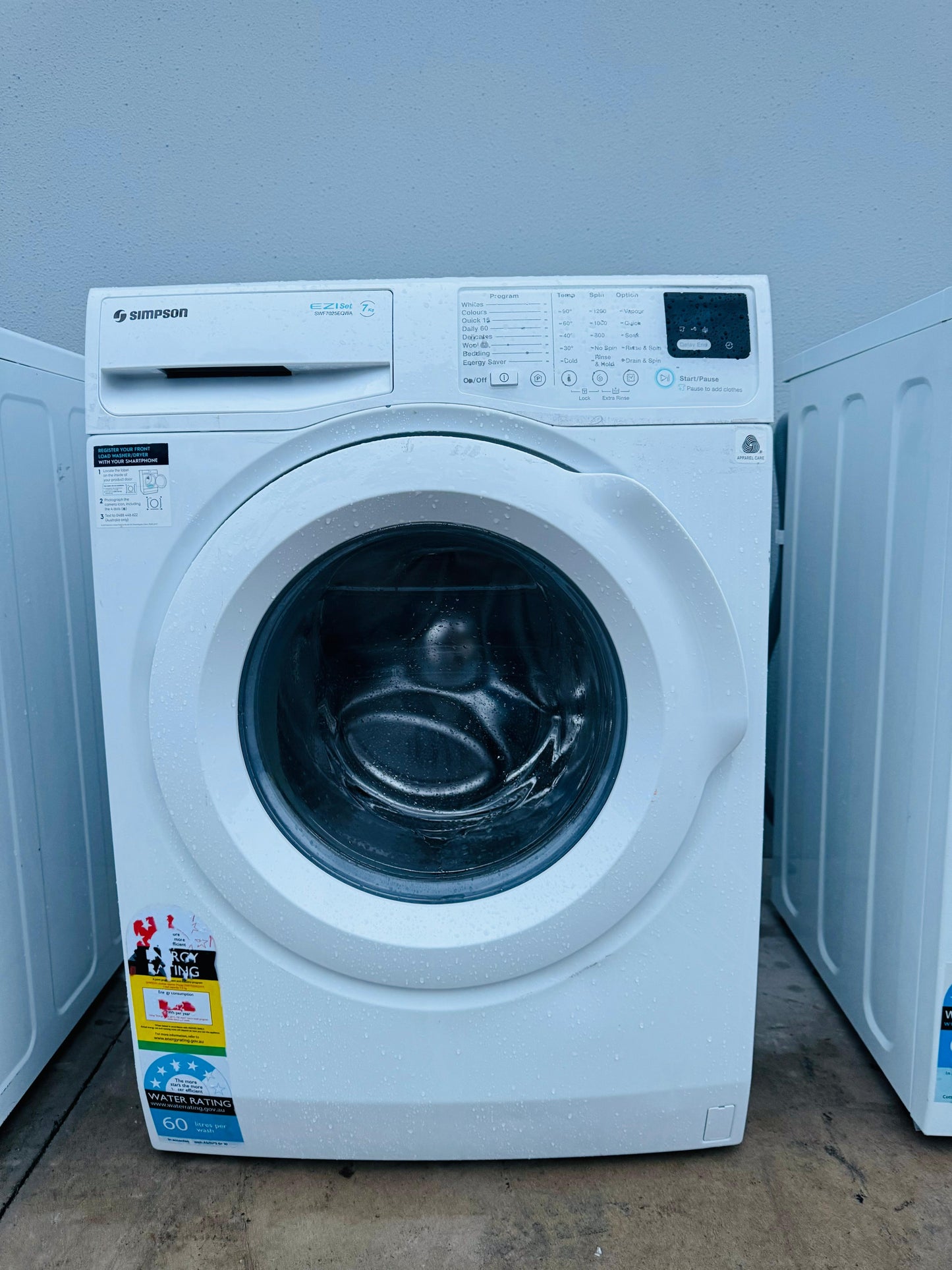 **SIMPSON 7KGS FRONT LOADER WASHING MACHINE**