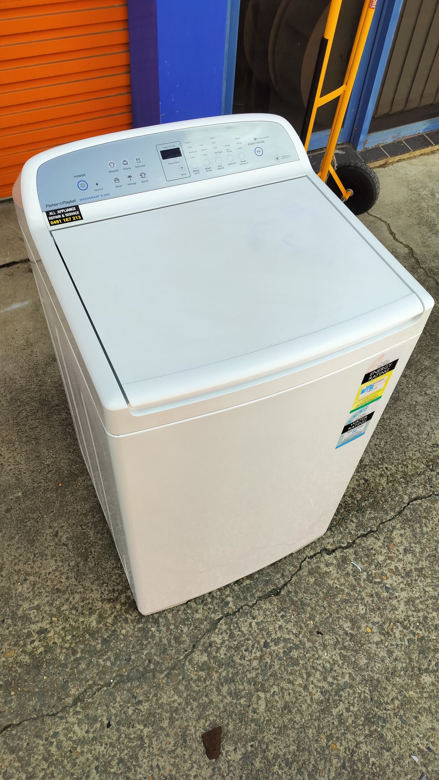 **FISHER & PAYKEL 8.5 KGS TOP LOADER WASHING MACHINE**