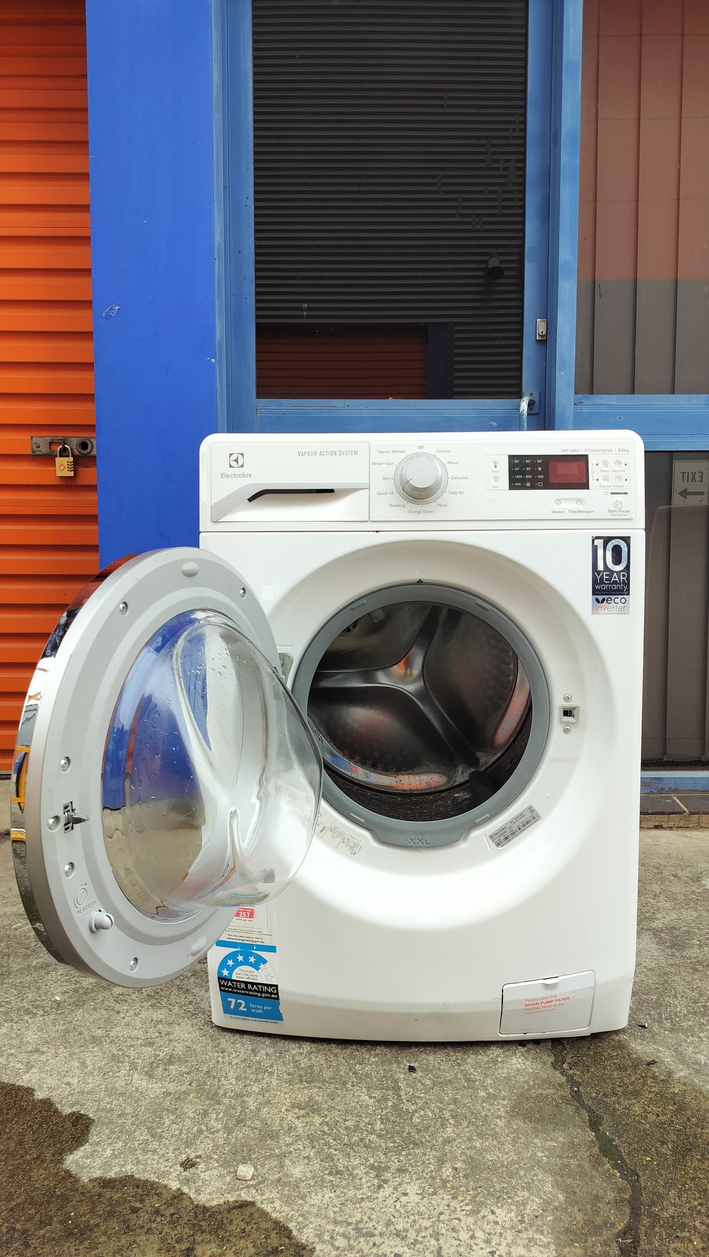 **ELECTROLUX 8.5 KGS FRONT LOADER WASHING MACHINE**