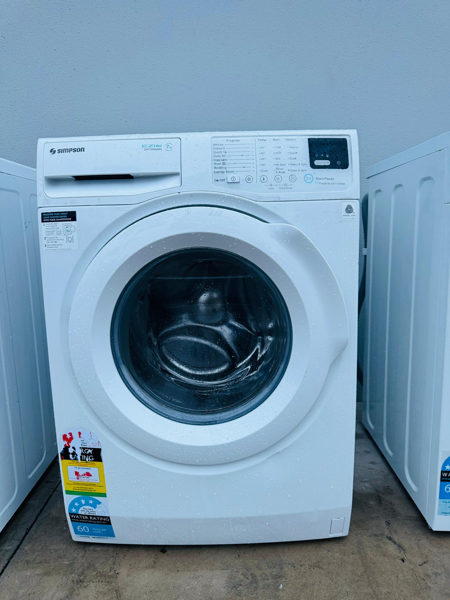 **SIMPSON 7KGS FRONT LOADER WASHING MACHINE**