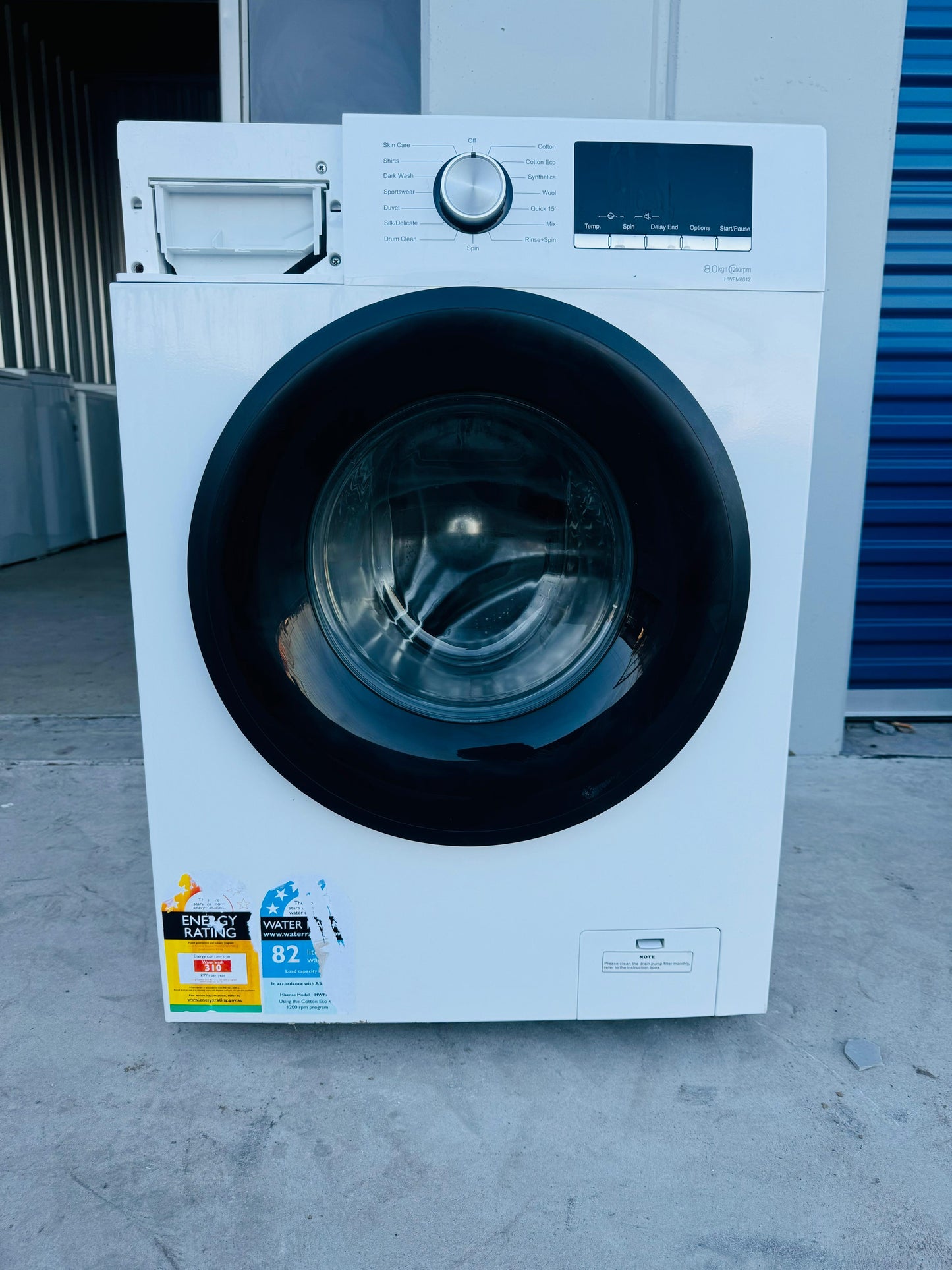 **HISENSE 8KGS FRONT LOADER WASHING MACHINE**