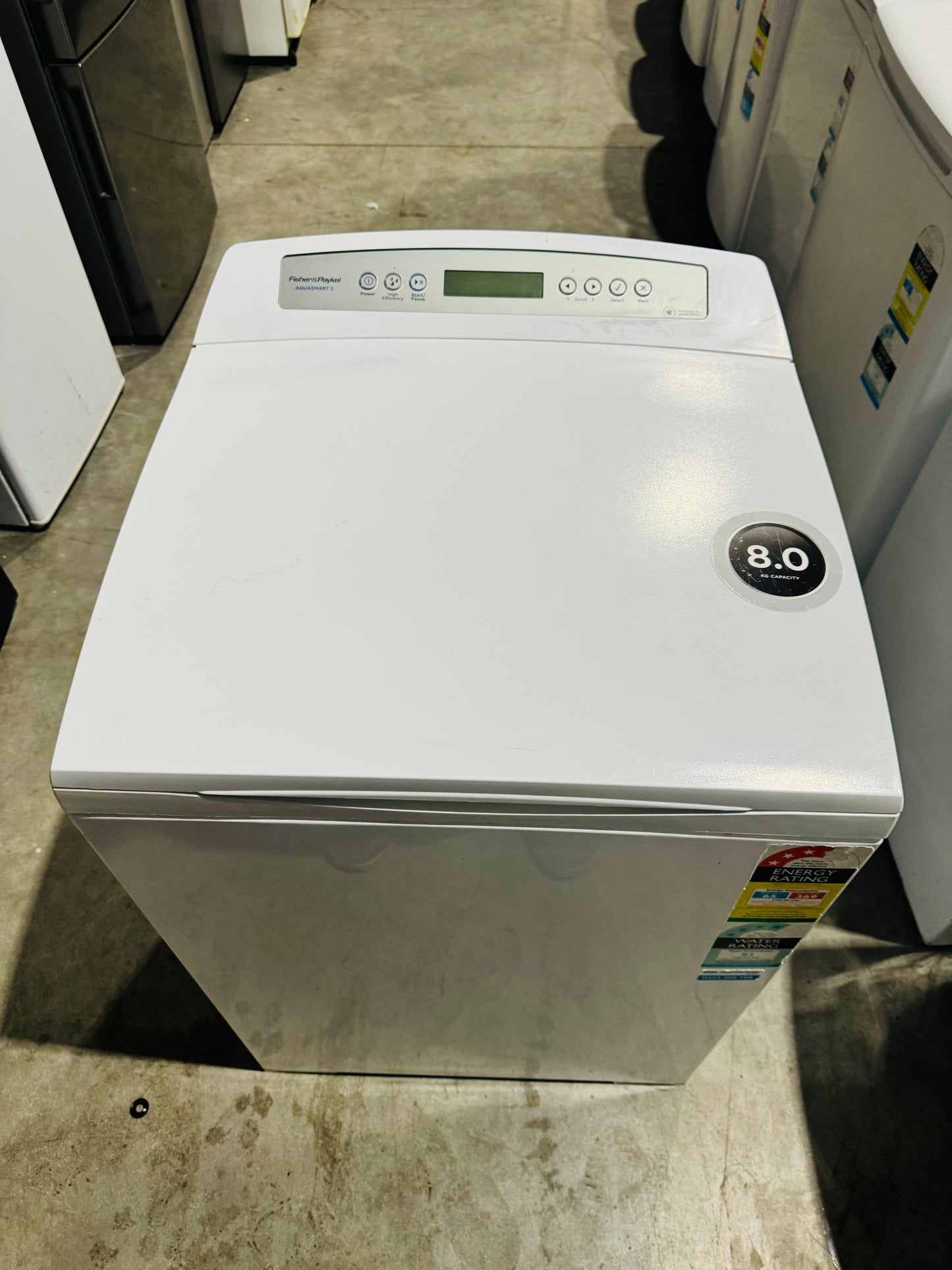 **FISHER & PAYKEL 8KGS TOP LOADER WASHING MACHINE**