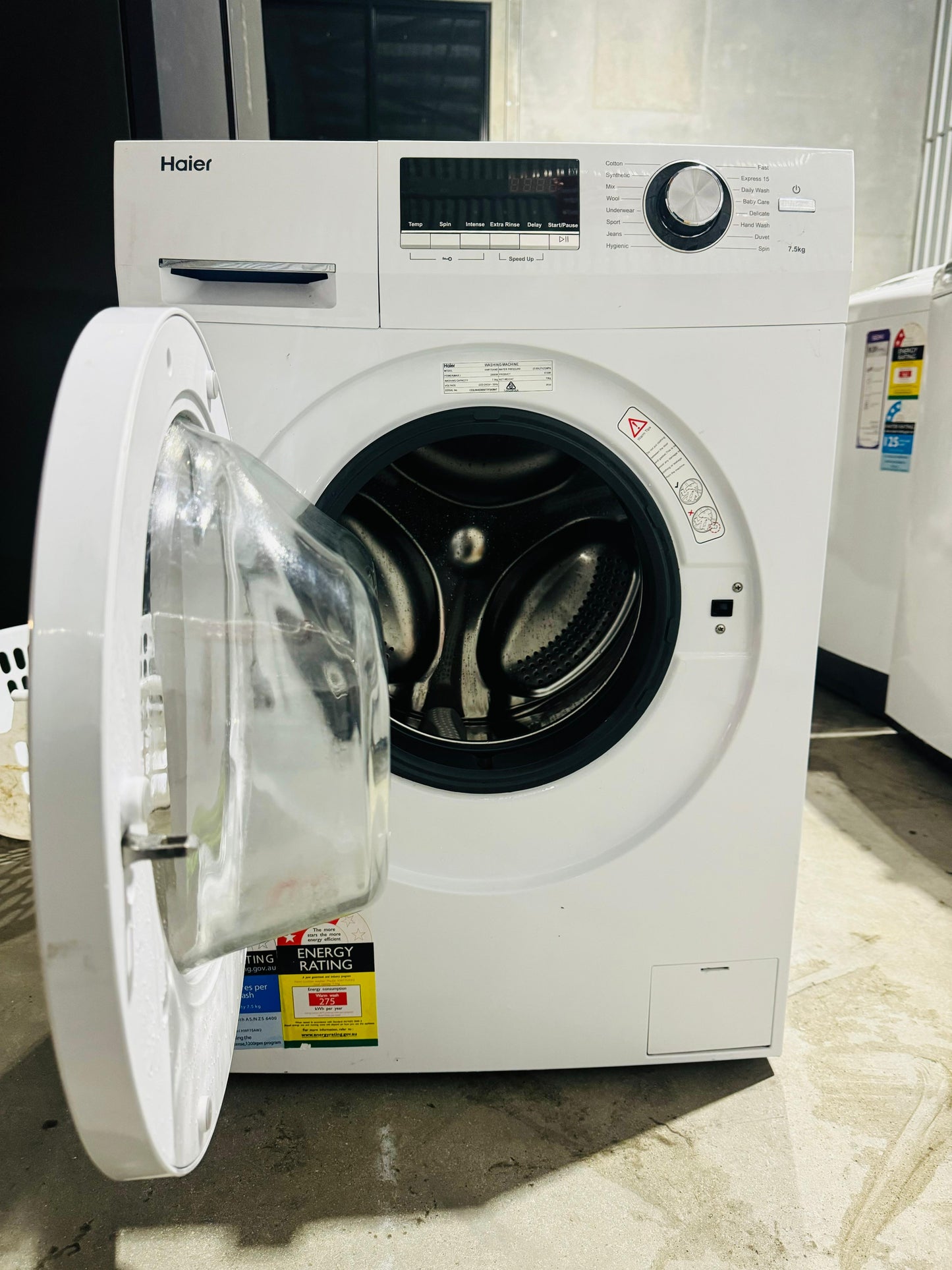 **HAIER 7.5KGS FRONT LOADER WASHING MACHINE**