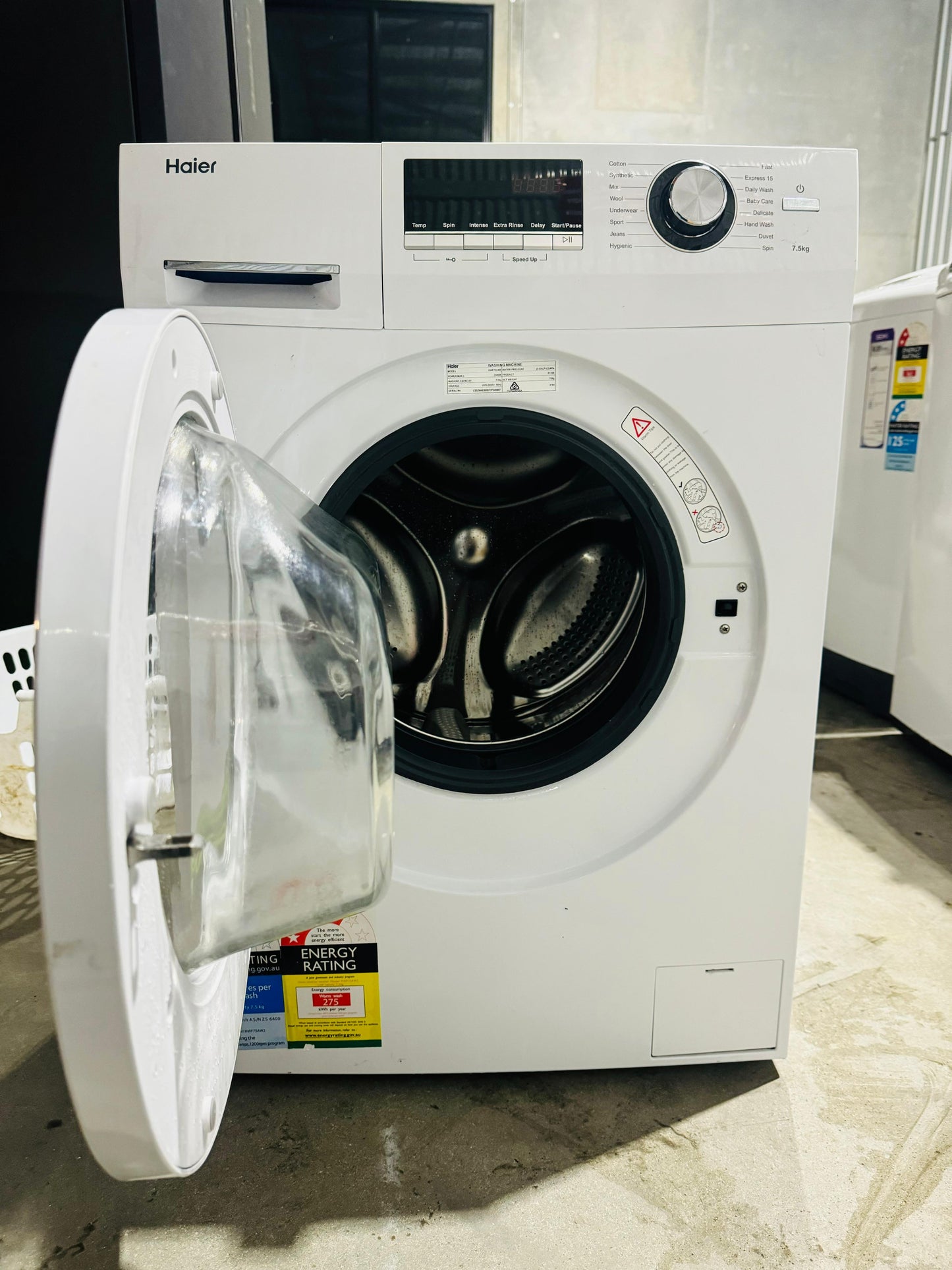 **HAIER 7.5KGS FRONT LOADER WASHING MACHINE**