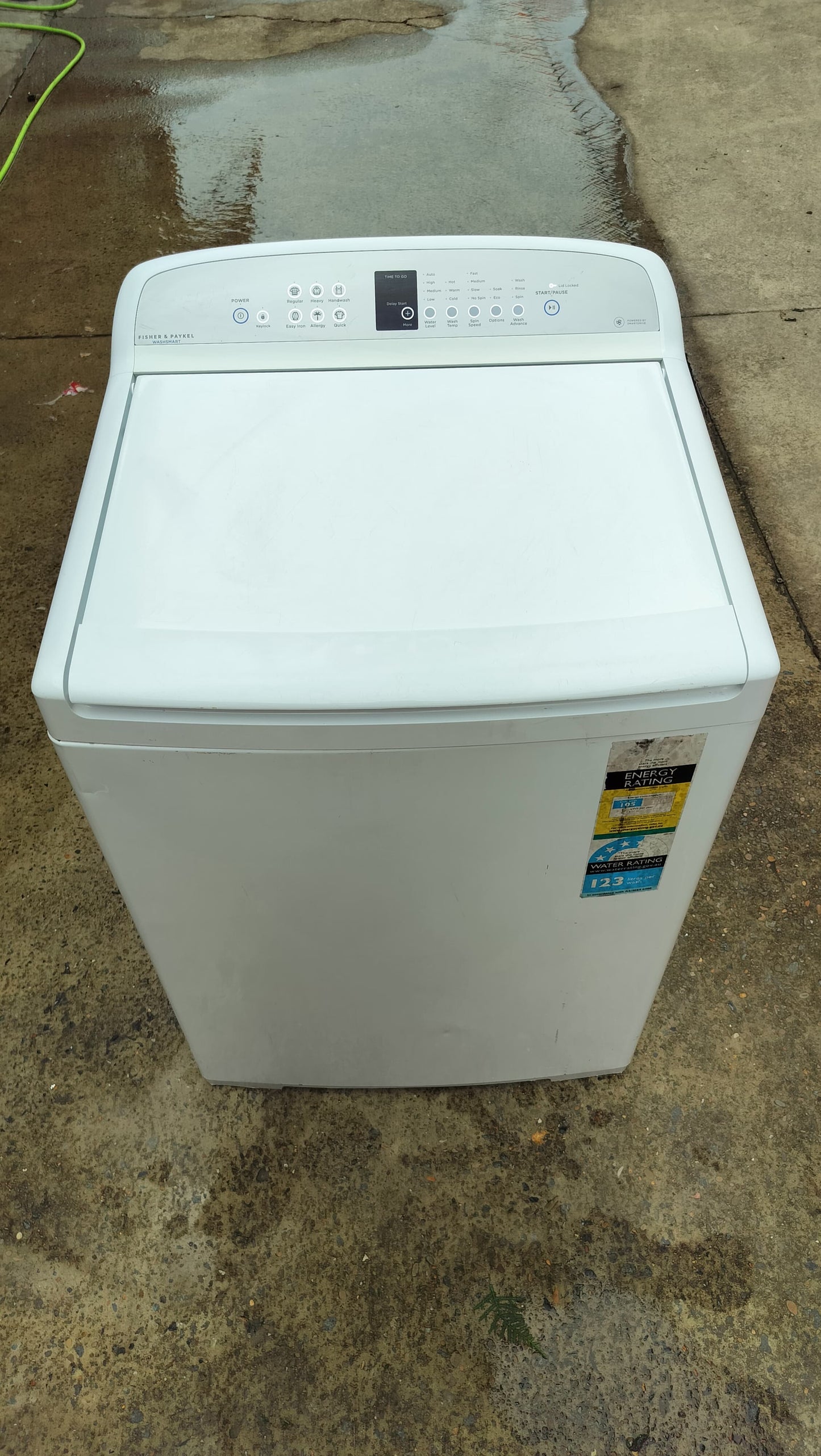 **FISHER & PAYKEL 10 KGS TOPLOADER WASHING MACHINE**