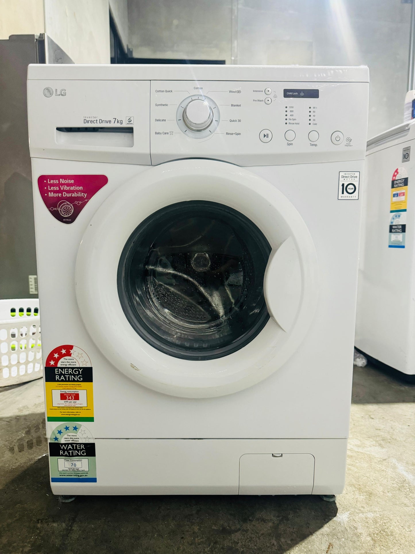 **LG 7KGS FRONT LOADER WASHING MACHINE**