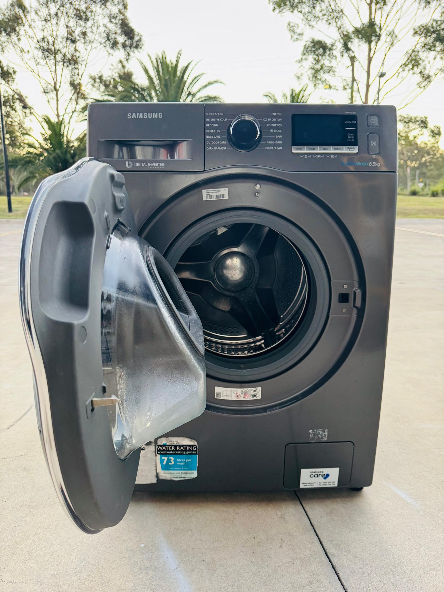 **SAMSUNG 8.5KGS FRONT LOADER WASHING MACHINE*