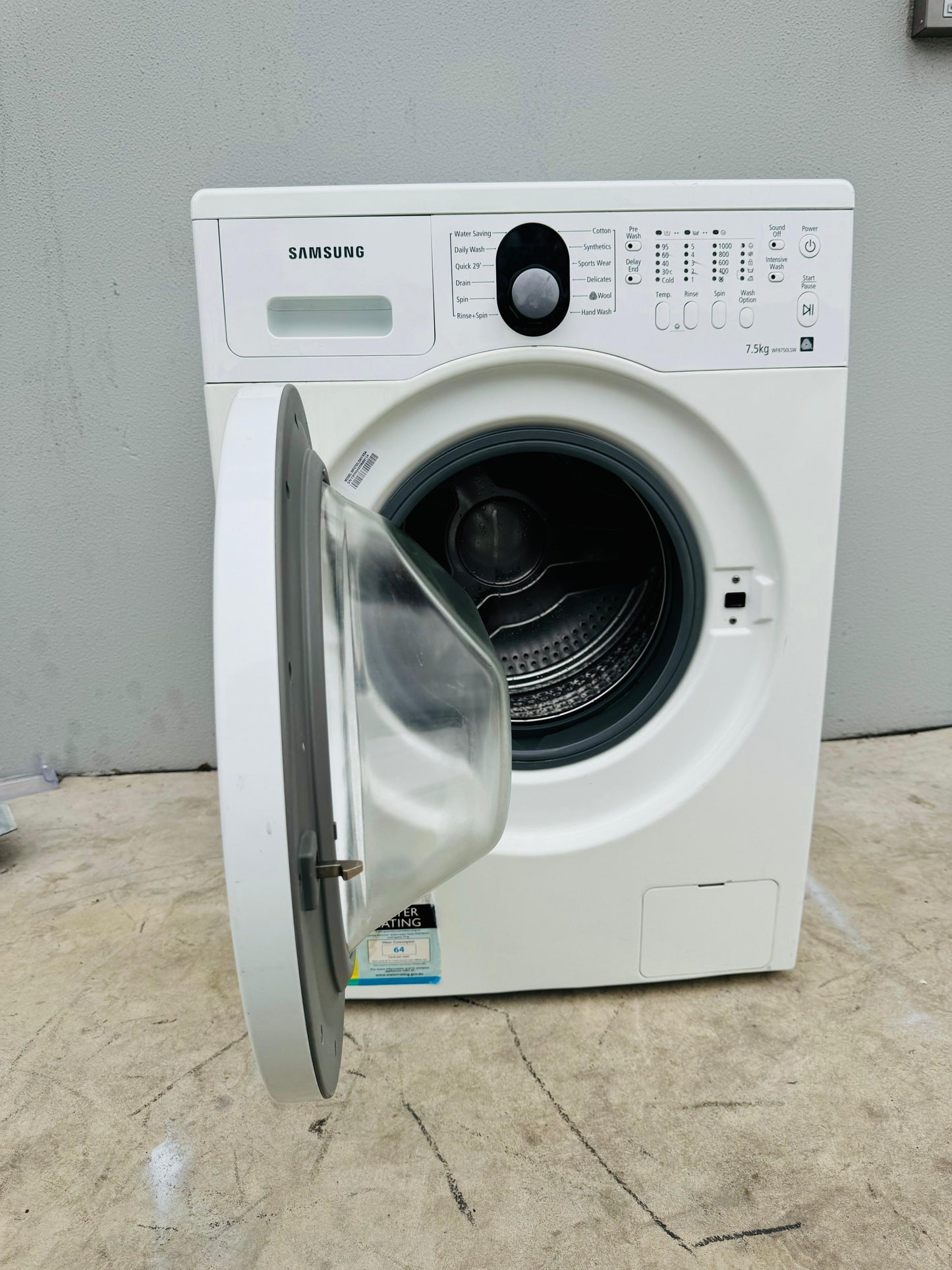 **SAMSUNG 7.5kg FRONT LOADER WASHING MACHINE**