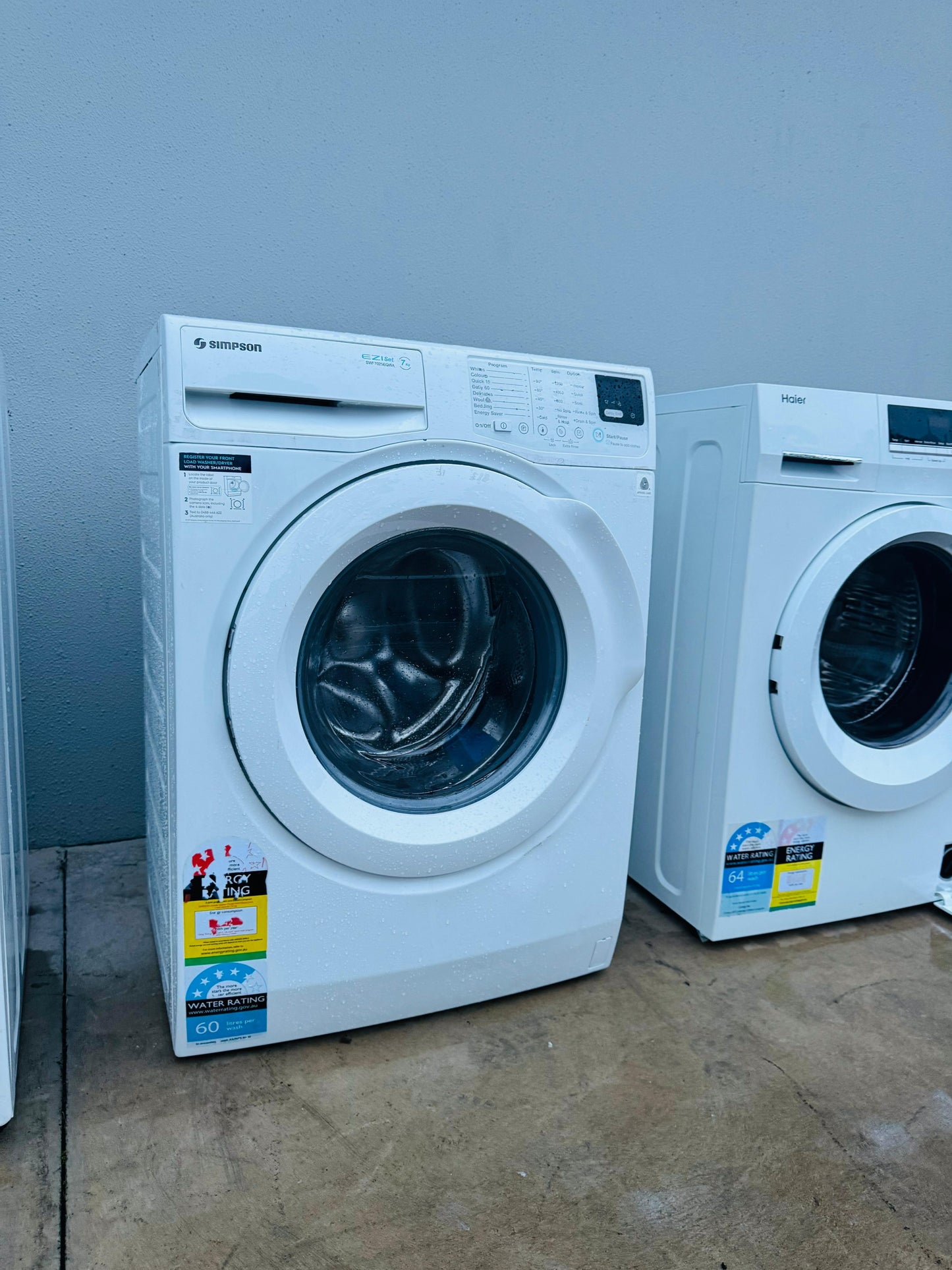 **SIMPSON 7KGS FRONT LOADER WASHING MACHINE**