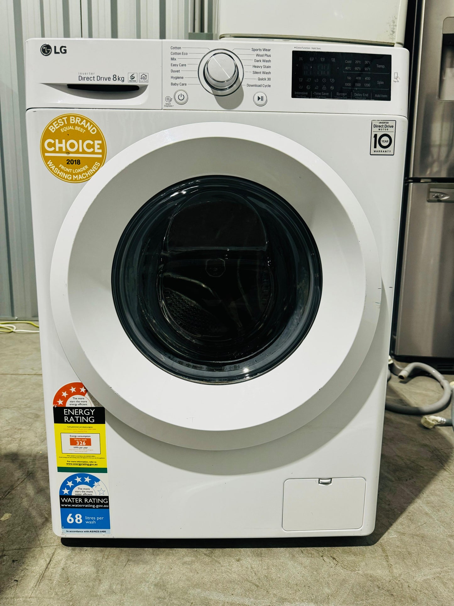 **LG 8KGS FRONT LOADER WASHING MACHINE**