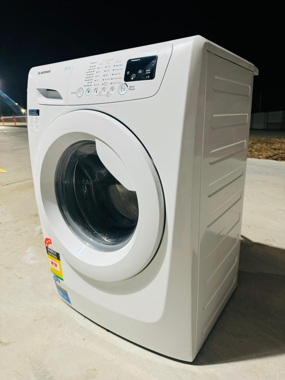 **SIMPSON 7KGS FRONT LOADER WASHING MACHINE**