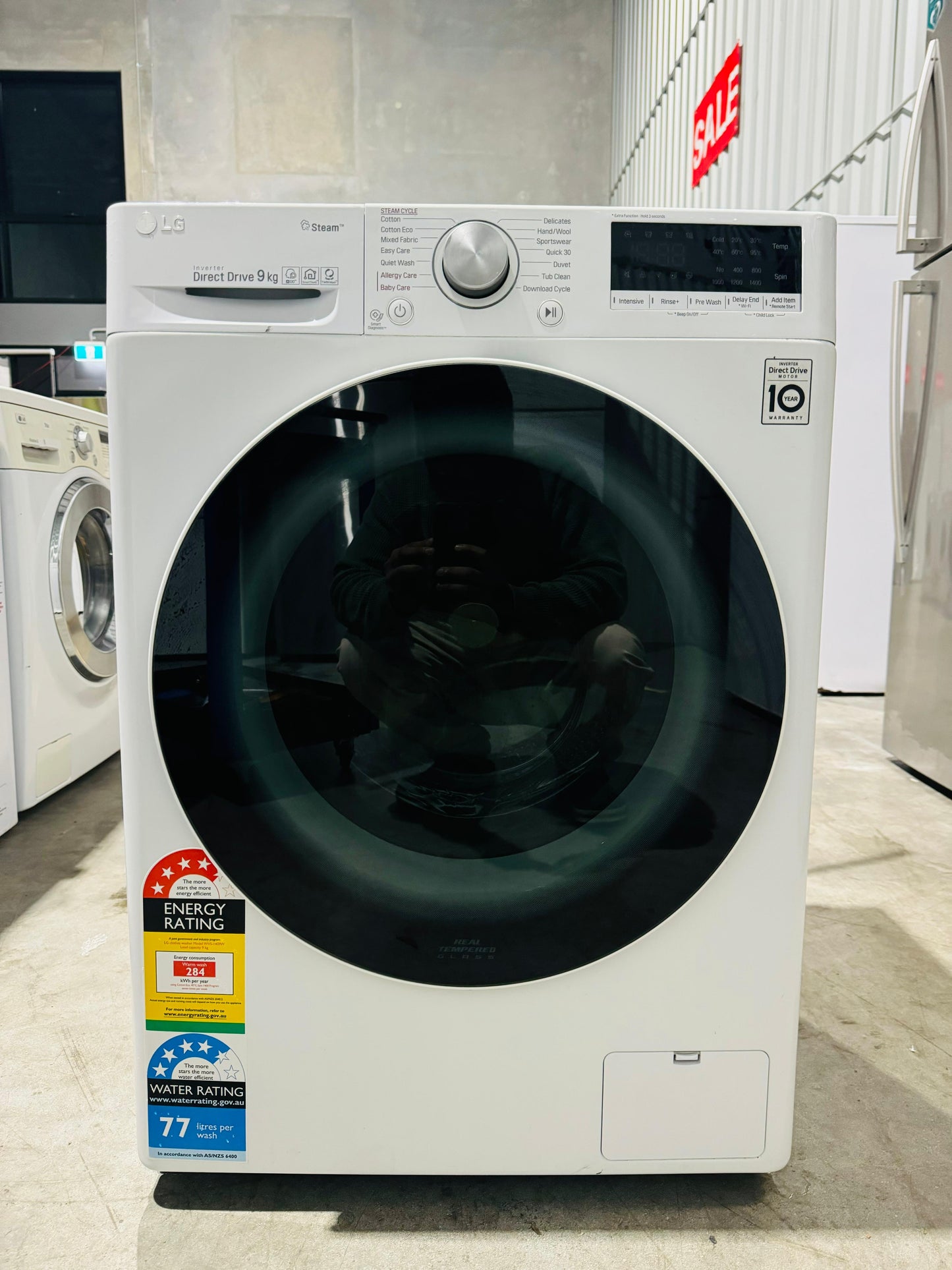 **LG 9KGS FRONT LOADER WASHING MACHINE**