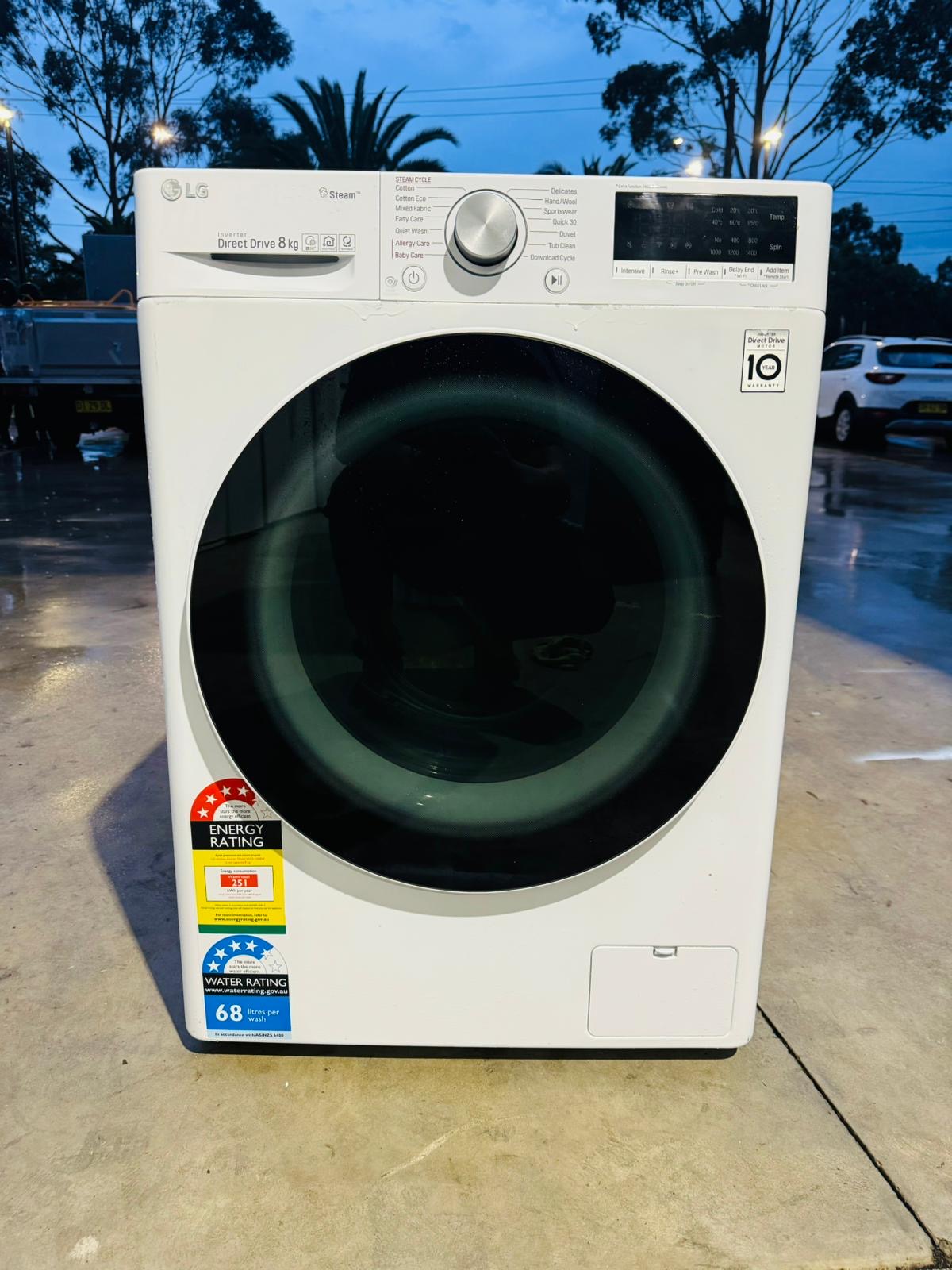 **LG 8 KGS FRONT LOADER WASHING MACHINE**