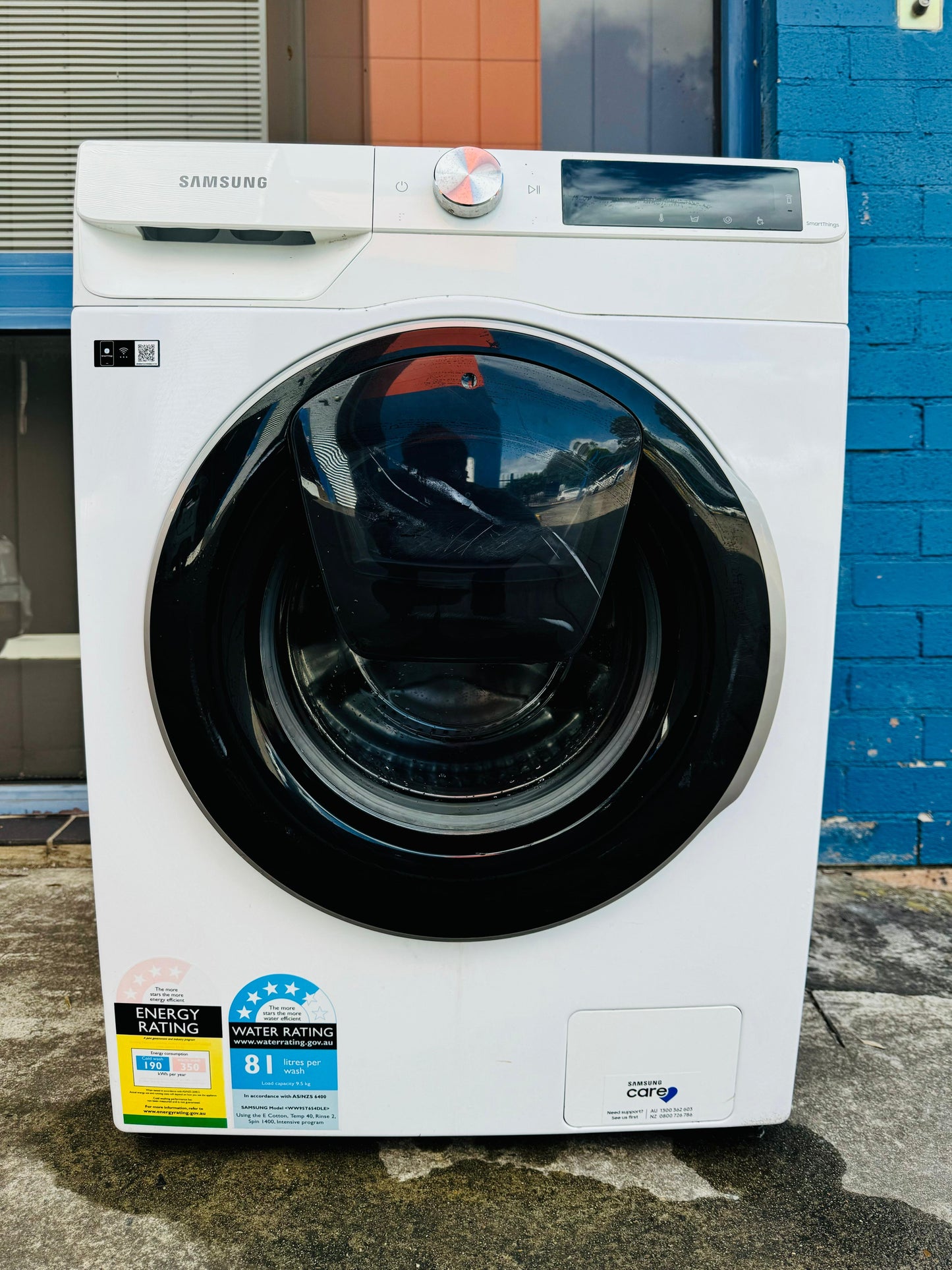 **SAMSUNG 9.5KGS FRONT LOADER WASHING MACHINE**