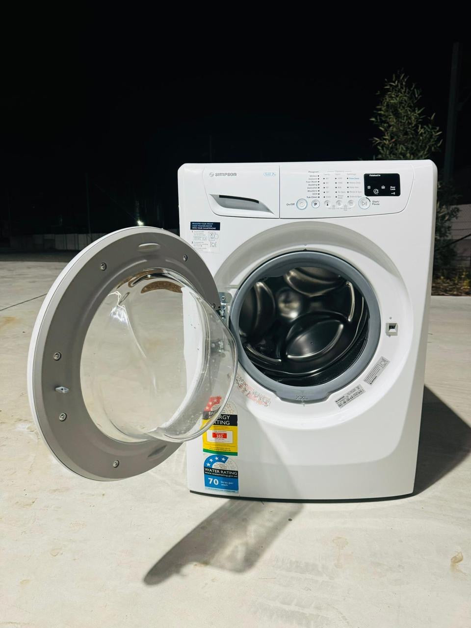 **SIMPSON 7KGS FRONT LOADER WASHING MACHINE**