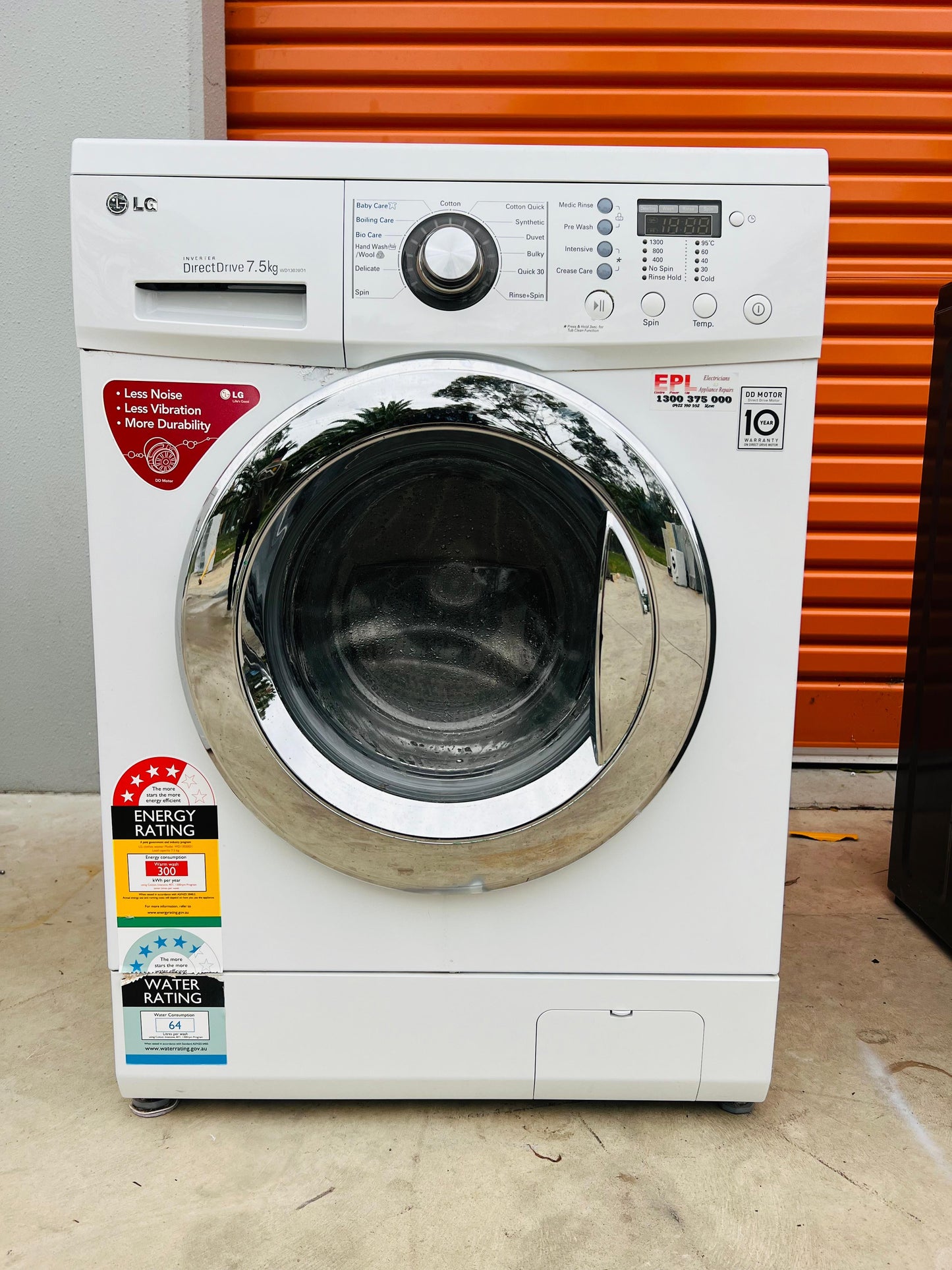 **LG 7.5 KGS FRONT LOADER WASHING MACHINE**