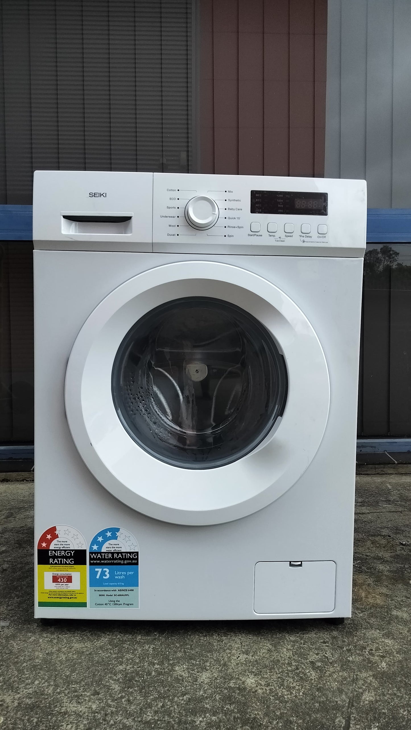 **SEKI 6 KGS FRONT LOADER WASHING MACHINE**