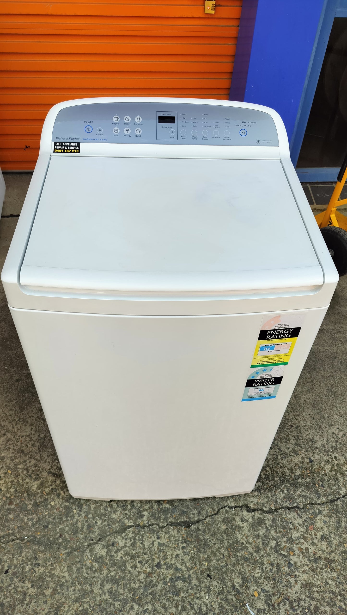 **FISHER & PAYKEL 8.5 KGS TOP LOADER WASHING MACHINE**