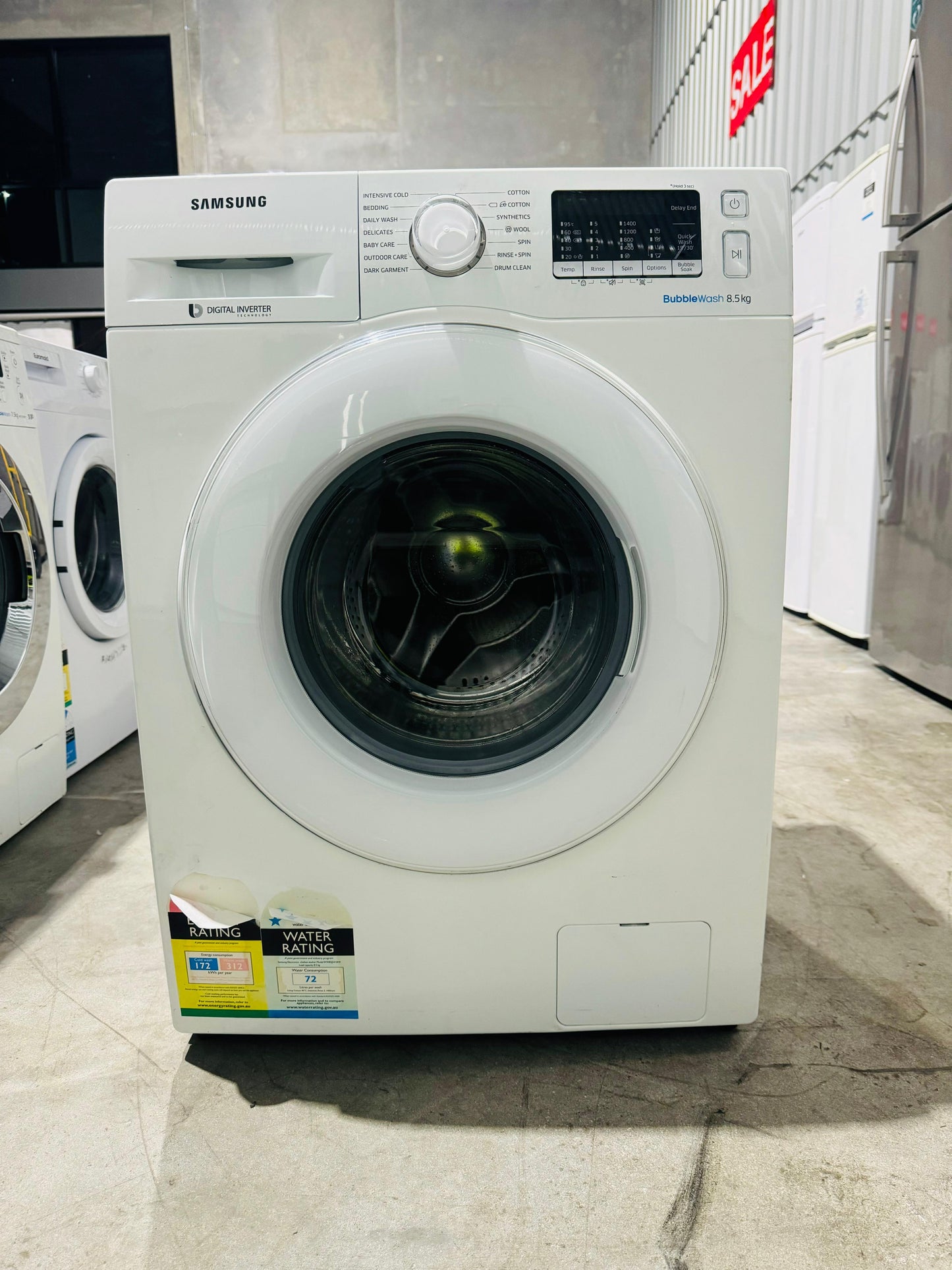 **SAMSUNG 8.5KGS FRONT LOADER WASHING MACHINE**